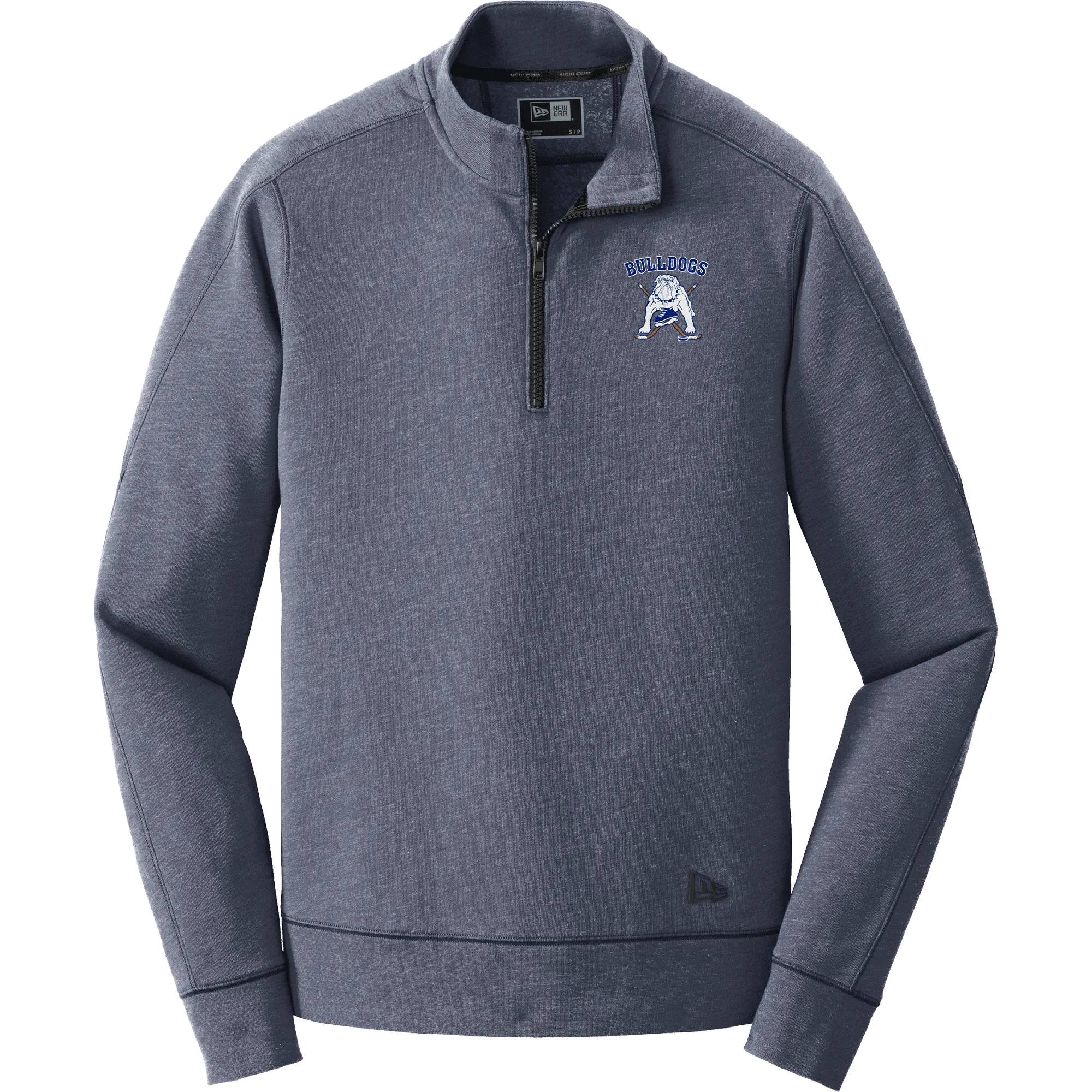 Chicago Bulldogs New Era Tri-Blend Fleece 1/4-Zip Pullover