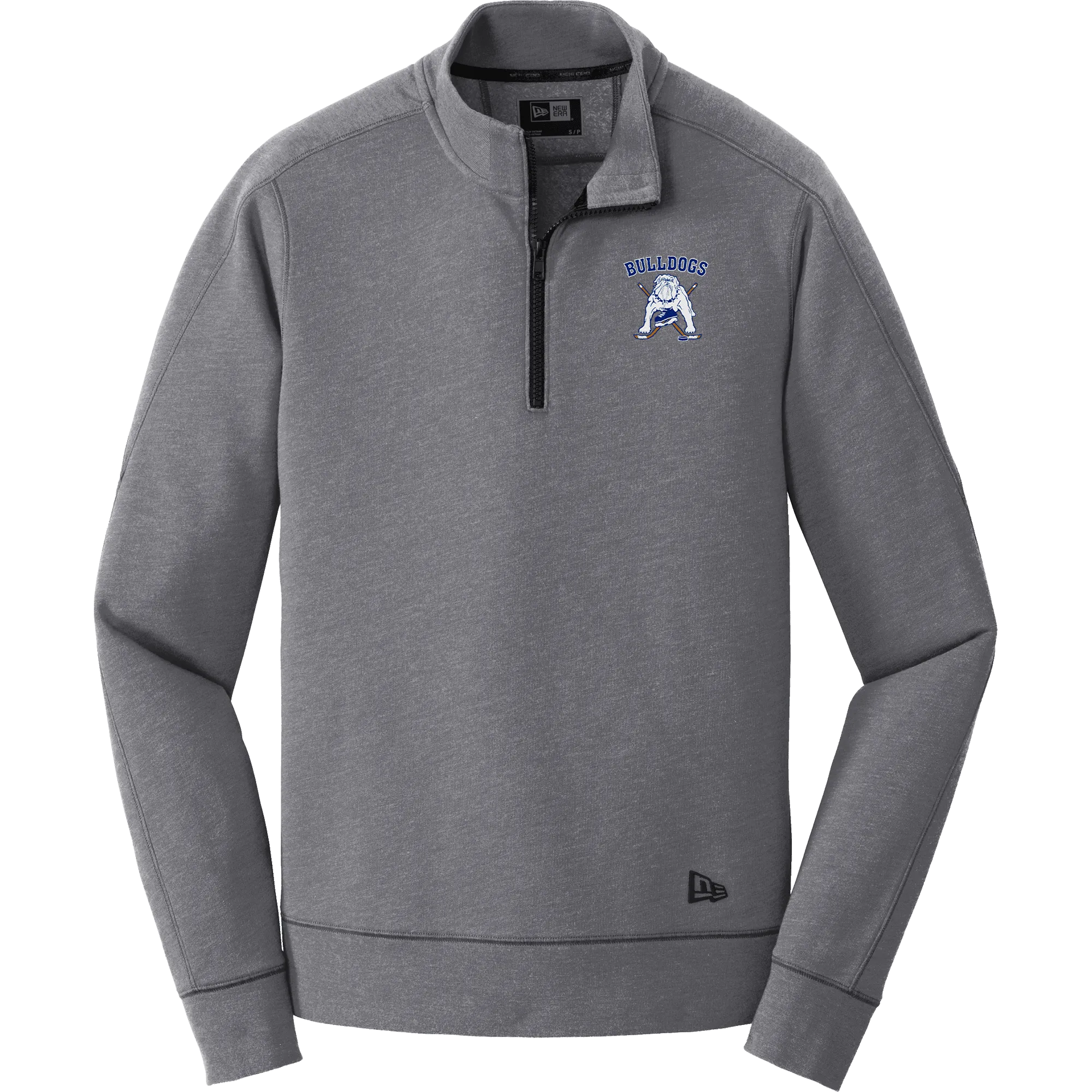 Chicago Bulldogs New Era Tri-Blend Fleece 1/4-Zip Pullover
