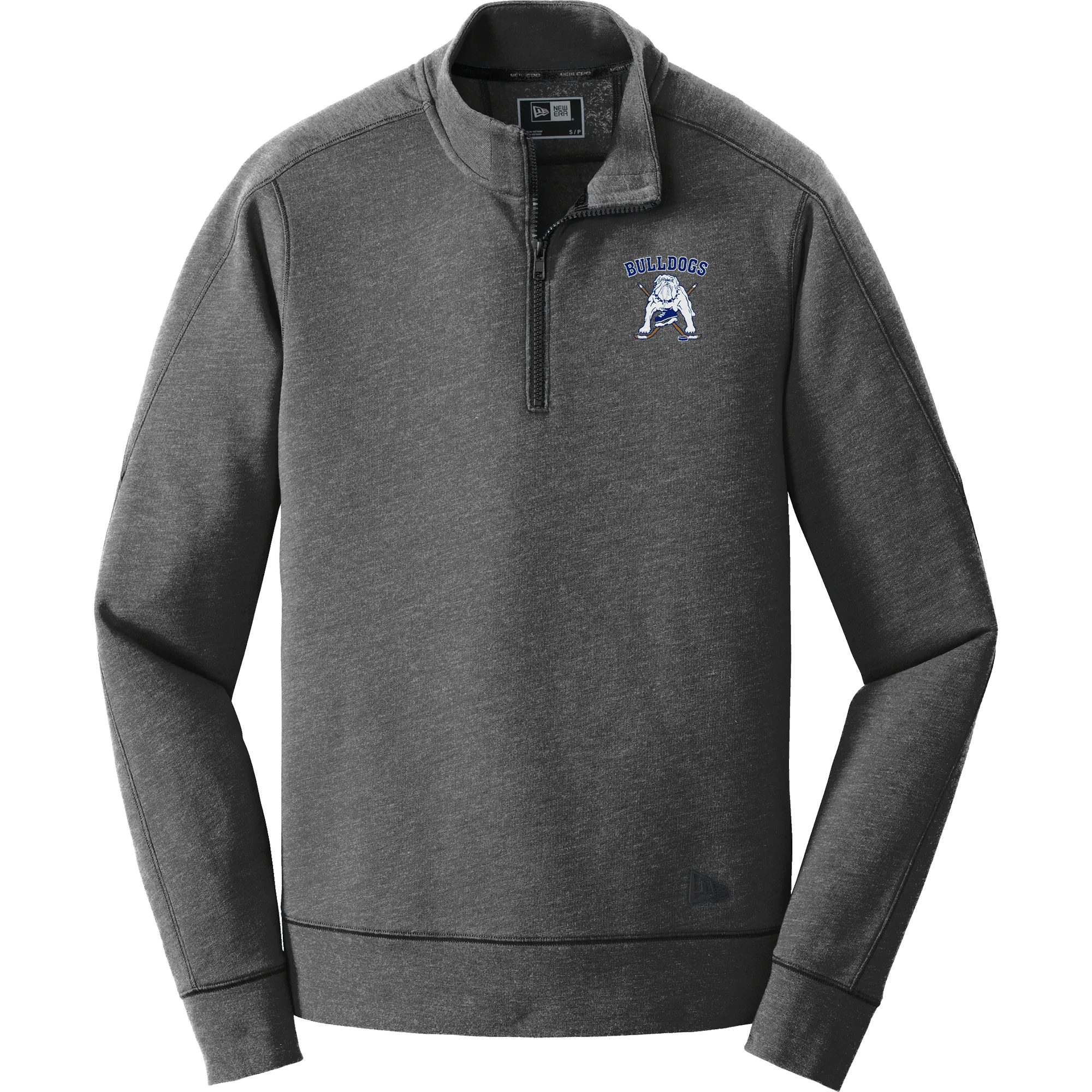 Chicago Bulldogs New Era Tri-Blend Fleece 1/4-Zip Pullover