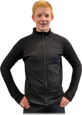 Chloe Noel Unisex Fleece Jackets w Zipper Pockets & Thumb Holes (Black) JT88U(BB)
