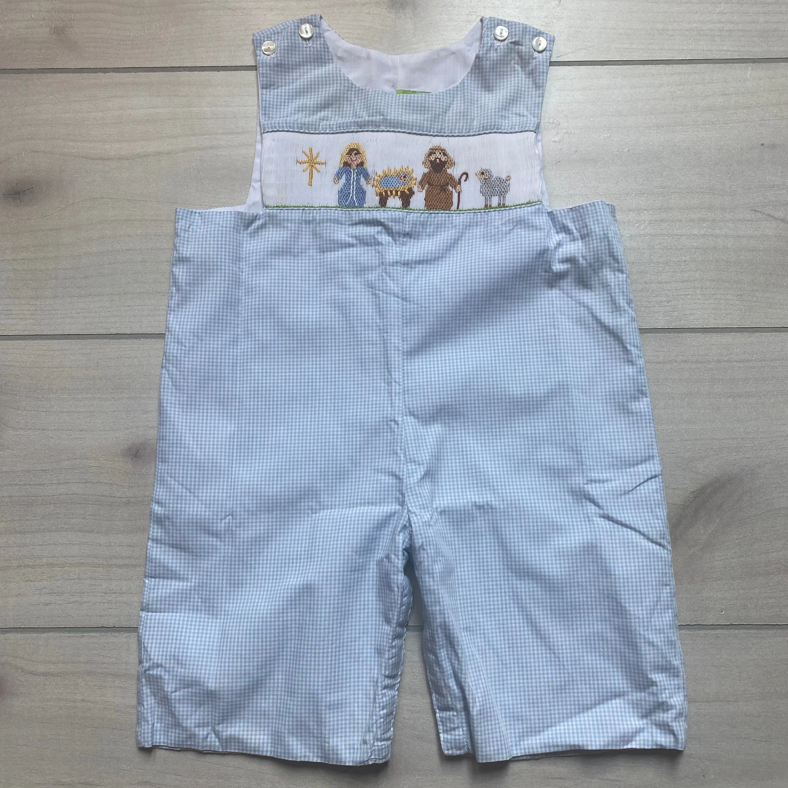 Classic Whimsy Nativity Smocked Romper