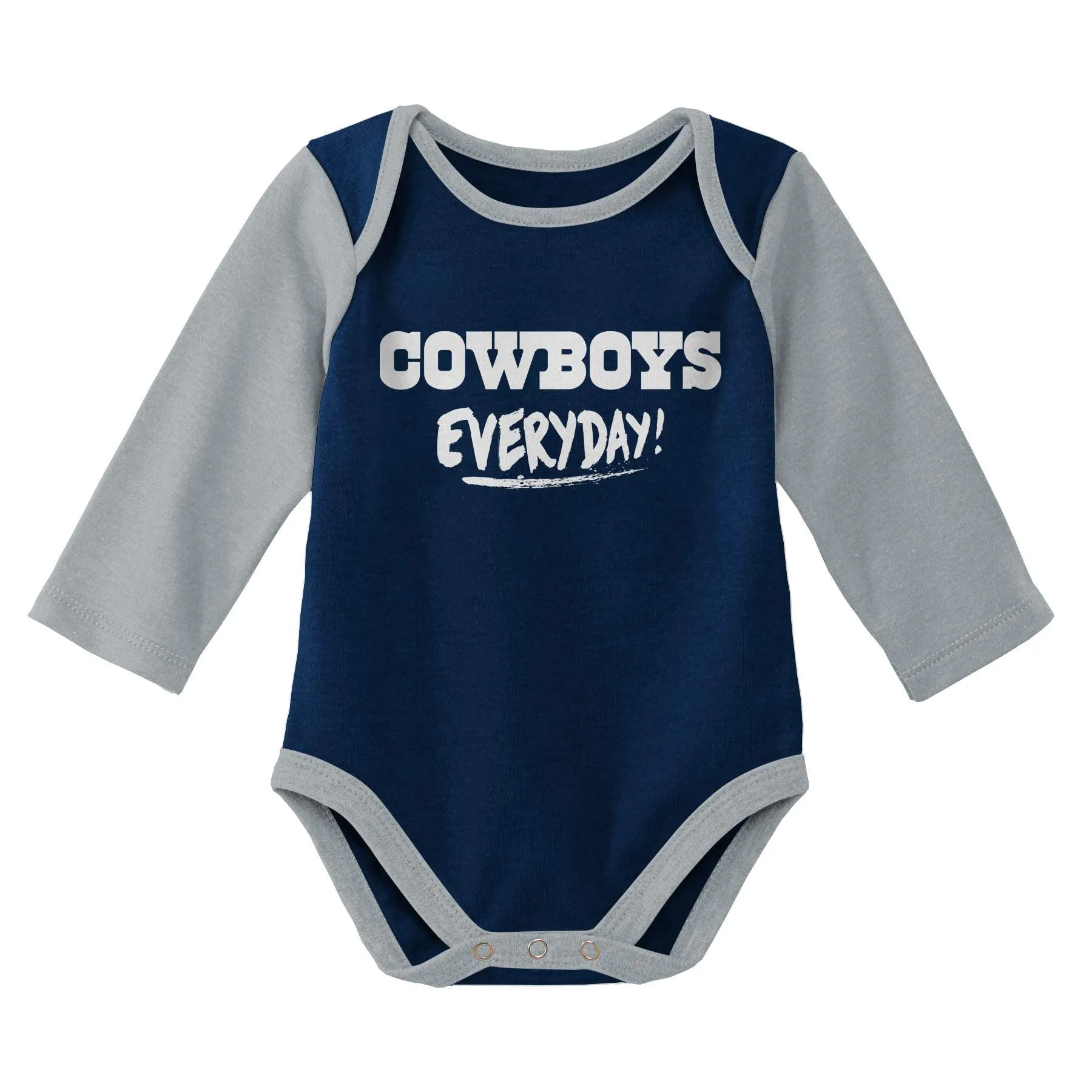 Cowboys 2 Pack Long Sleeve Bodysuit Set