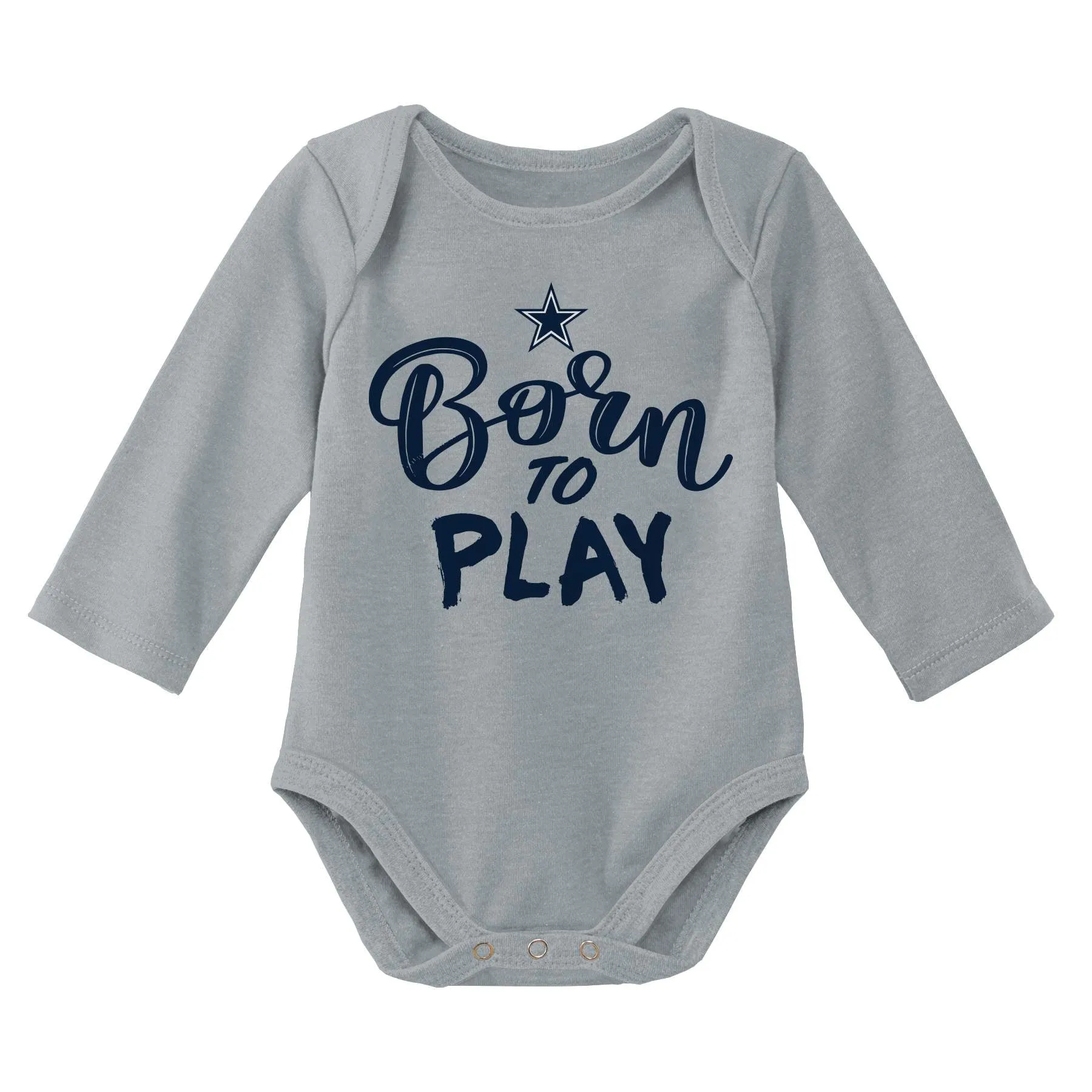 Cowboys 2 Pack Long Sleeve Bodysuit Set