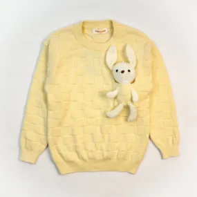 Cream Bear Charm Pullover 7266
