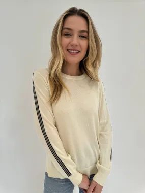 Crewneck Sweater With Ribbon - Ivory