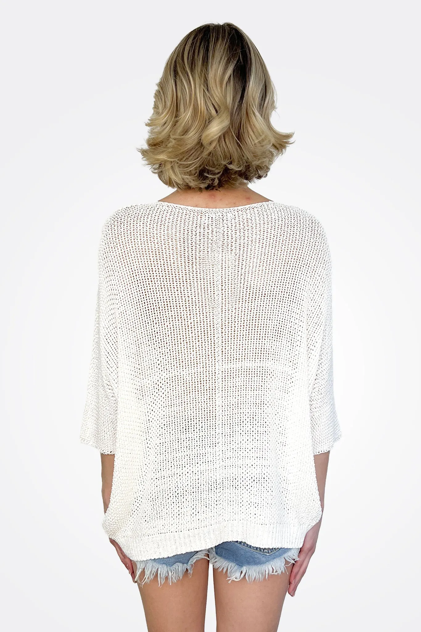 Crochet Pullover - White