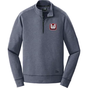 CT Whalers Tier 1 New Era Tri-Blend Fleece 1/4-Zip Pullover