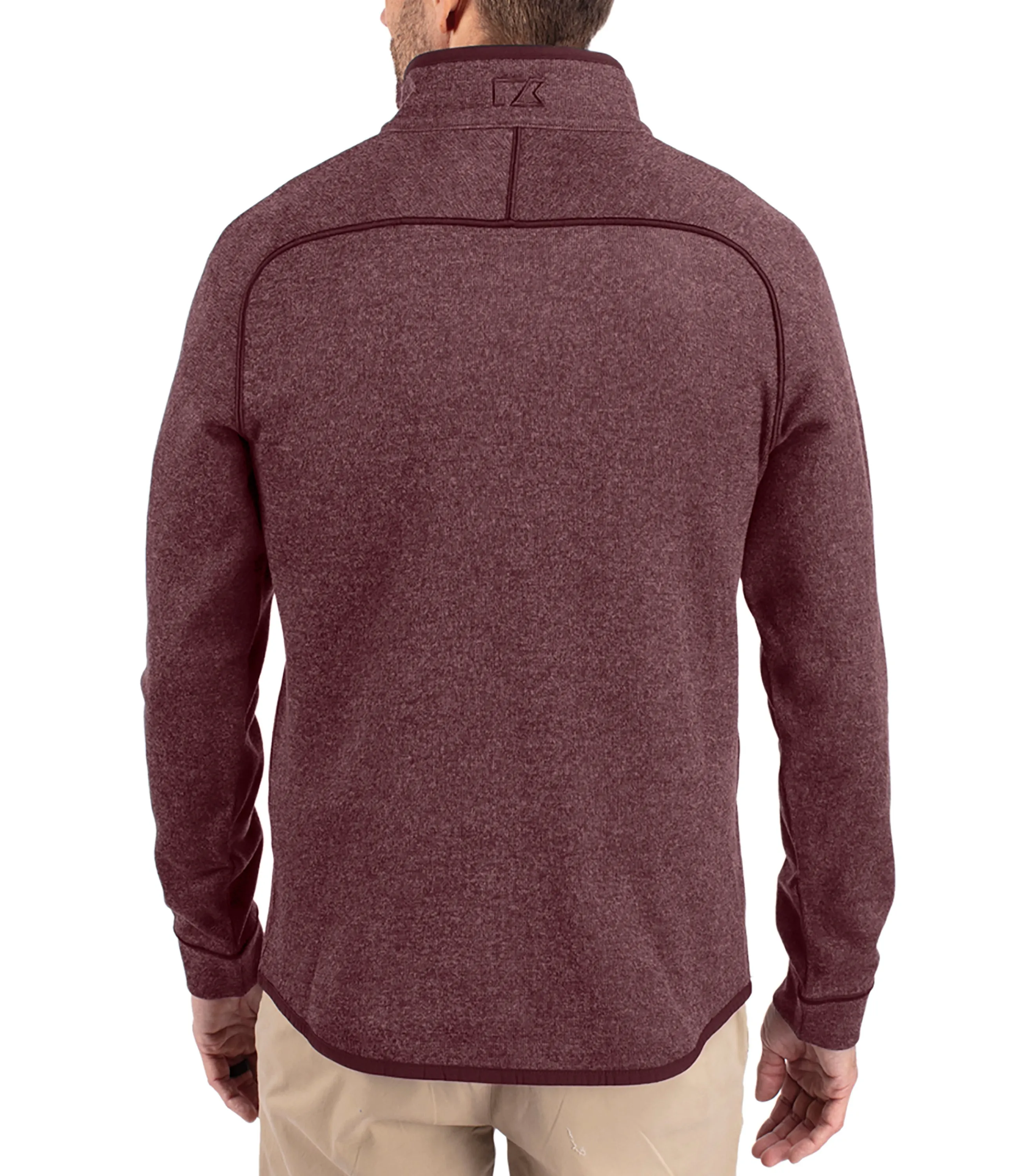 Cutter & Buck Mainsail Sweater-Knit Mens Half Zip Pullover Jacket