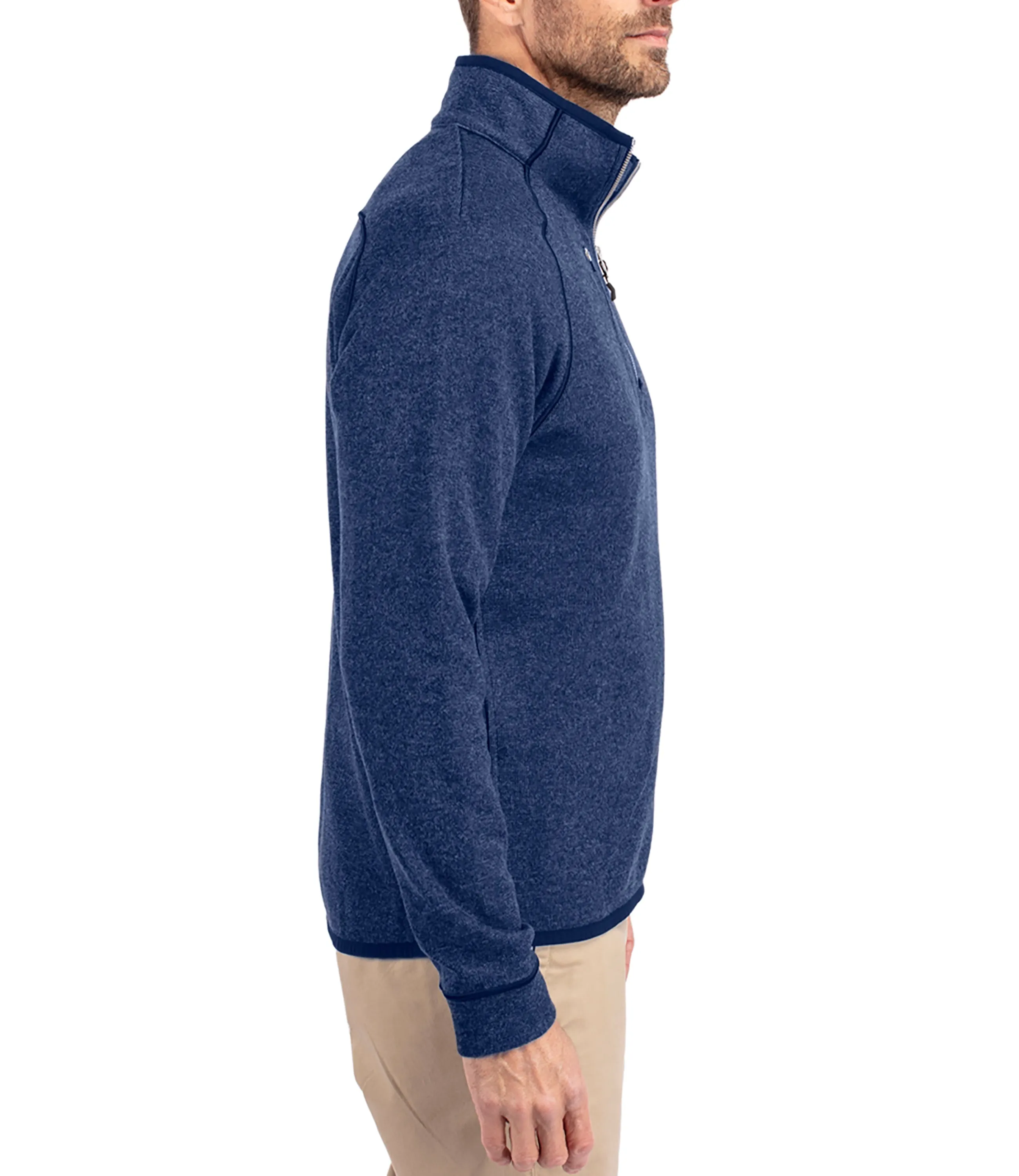 Cutter & Buck Mainsail Sweater-Knit Mens Half Zip Pullover Jacket