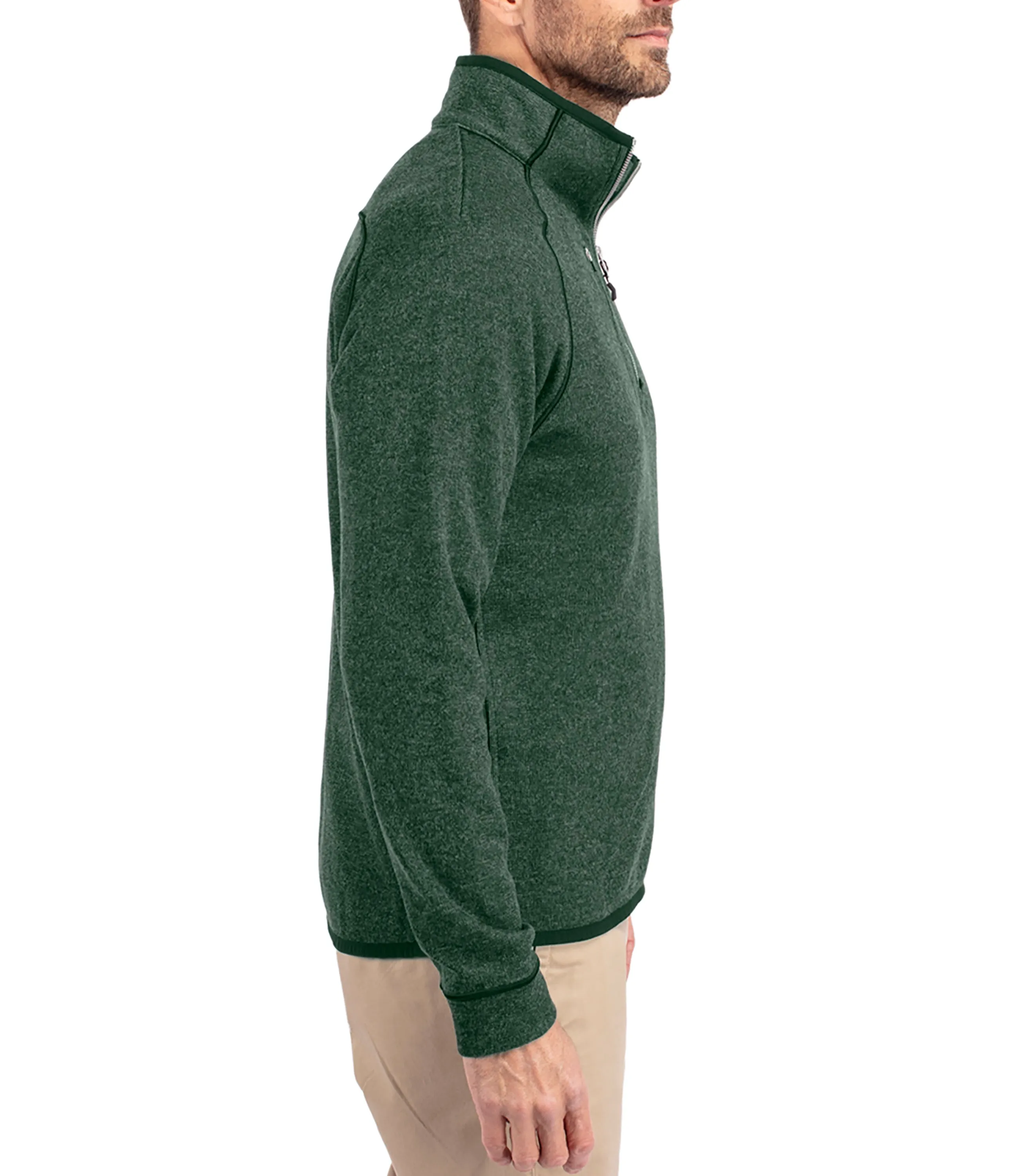 Cutter & Buck Mainsail Sweater-Knit Mens Half Zip Pullover Jacket