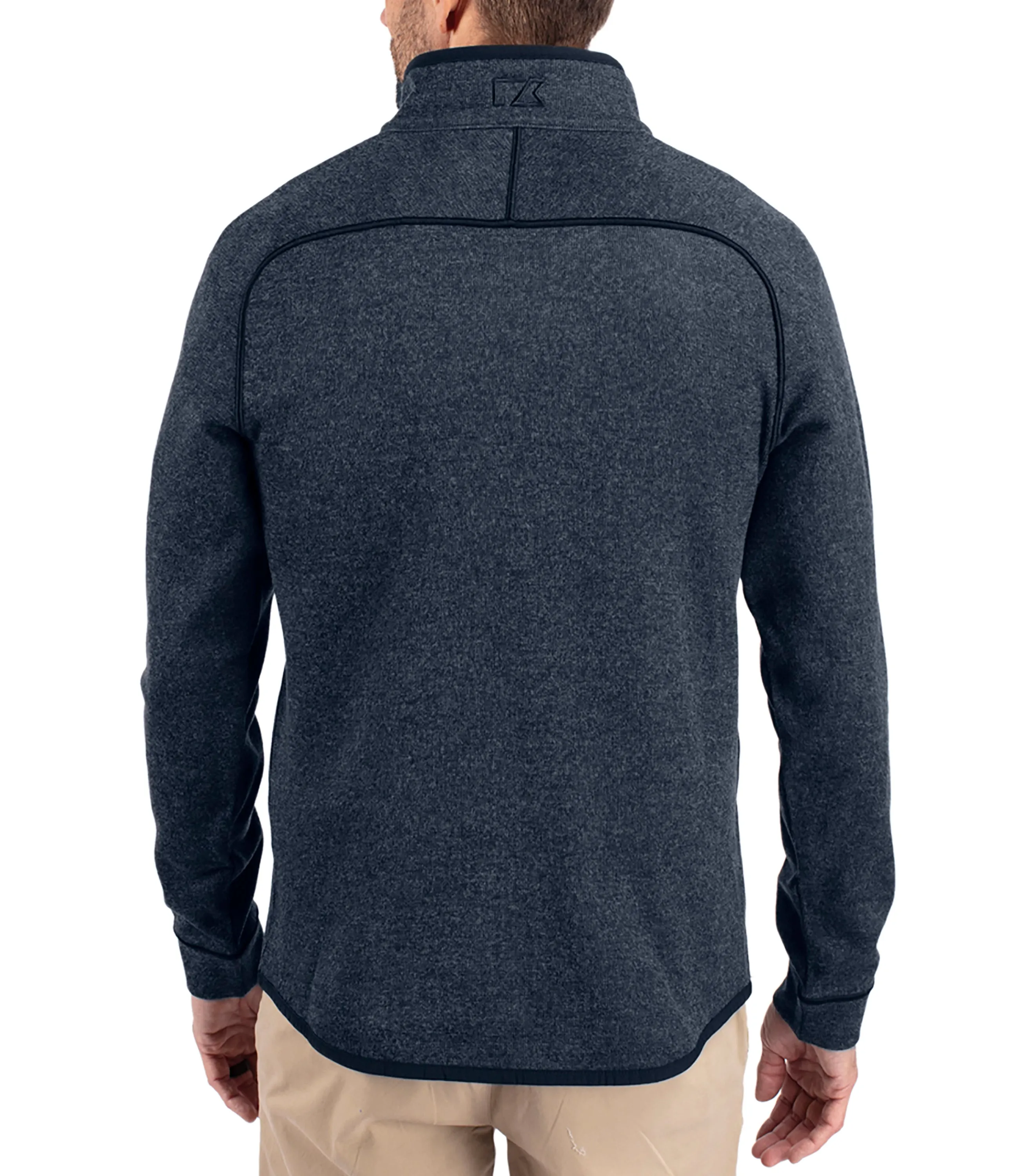 Cutter & Buck Mainsail Sweater-Knit Mens Half Zip Pullover Jacket