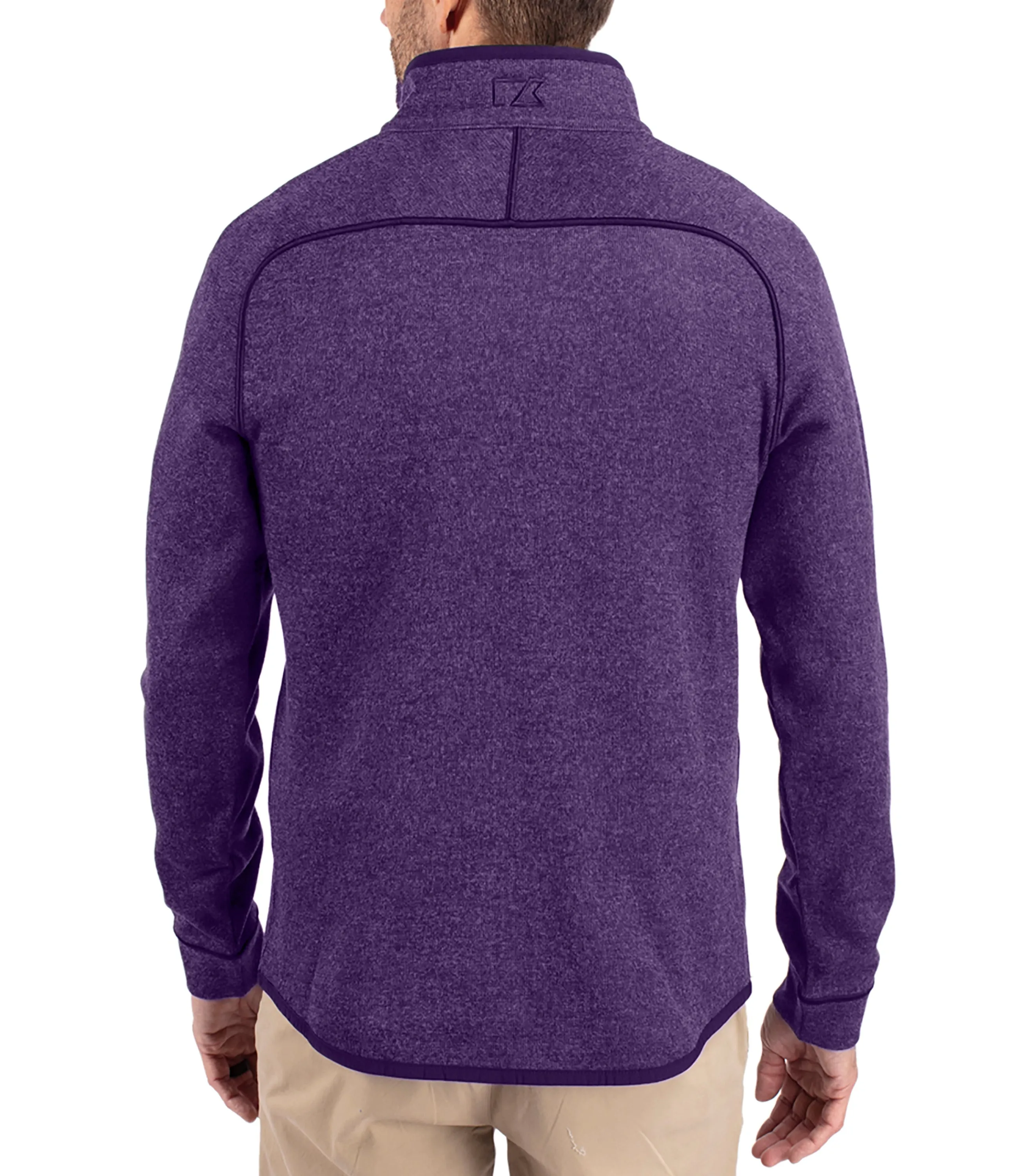 Cutter & Buck Mainsail Sweater-Knit Mens Half Zip Pullover Jacket