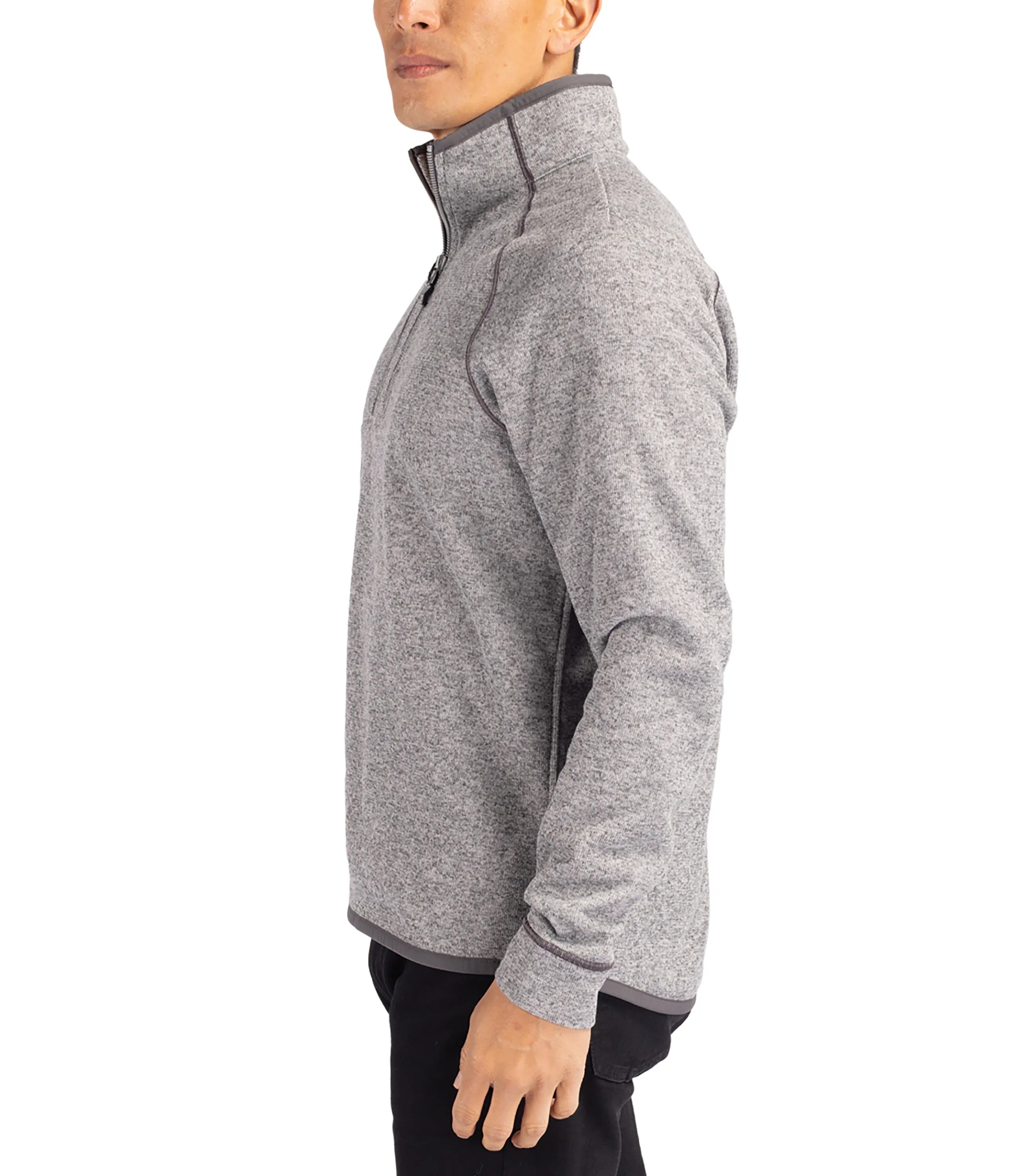 Cutter & Buck Mainsail Sweater-Knit Mens Half Zip Pullover Jacket