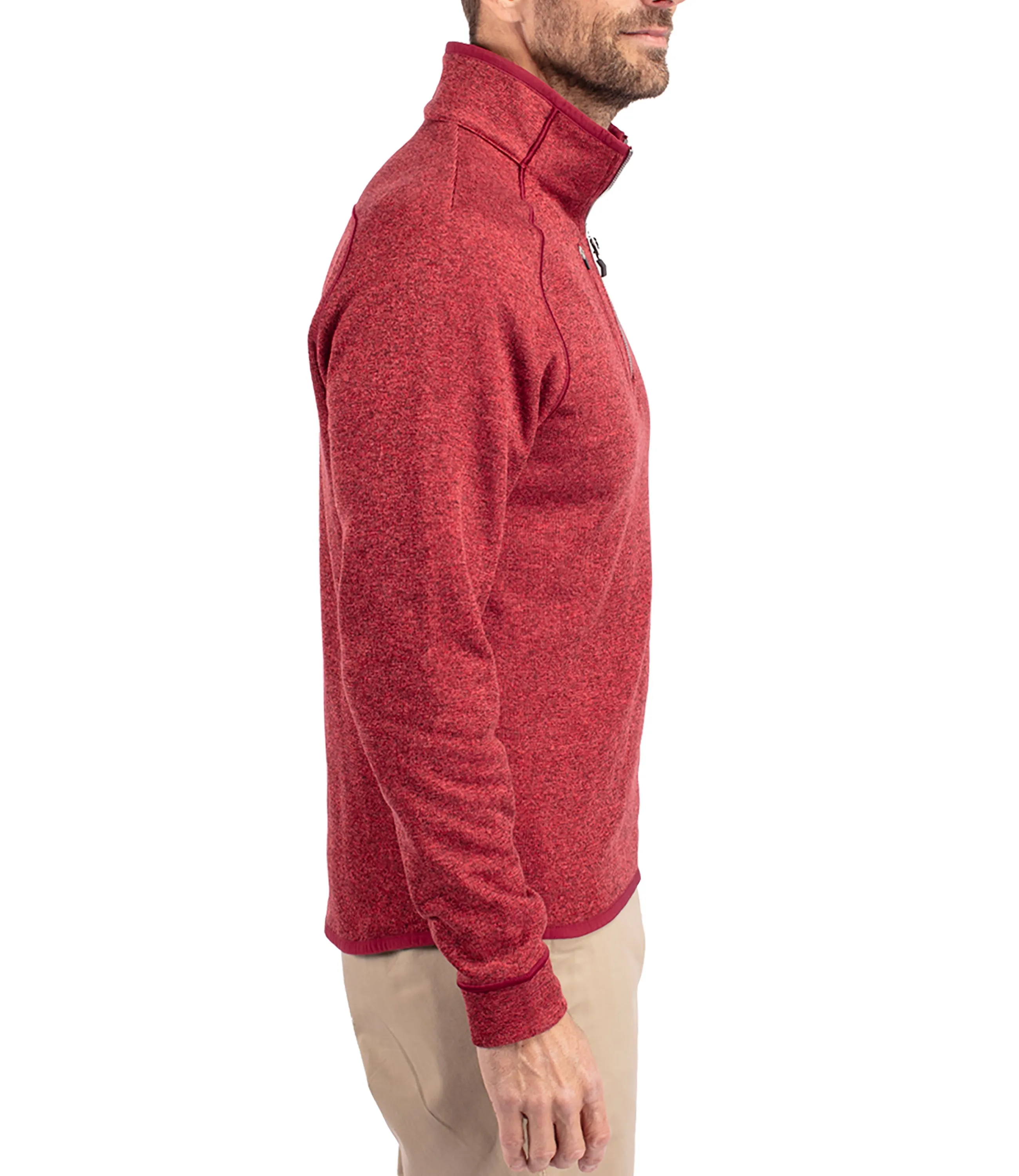 Cutter & Buck Mainsail Sweater-Knit Mens Half Zip Pullover Jacket