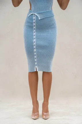 Denim/White Over The Top Skirt