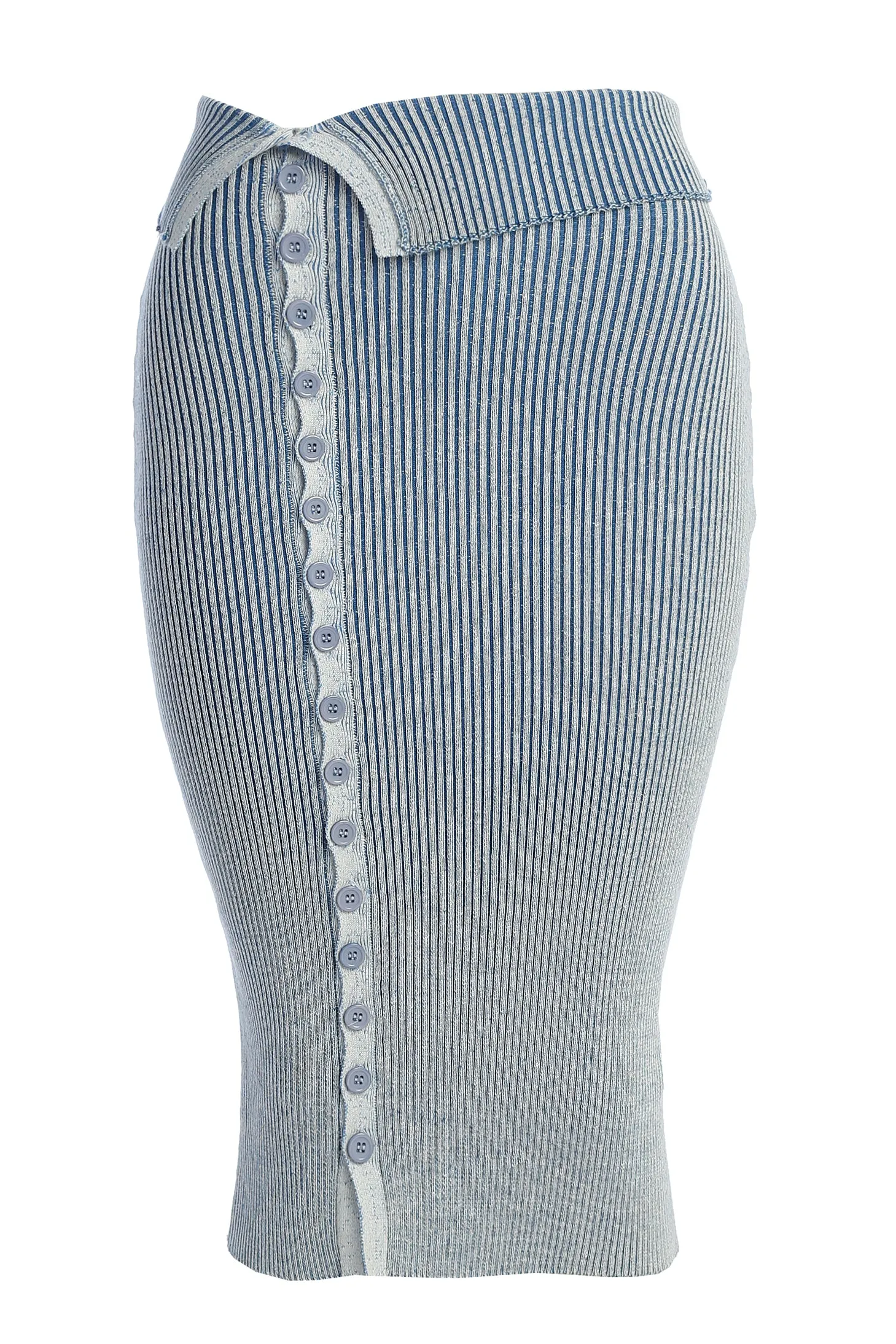 Denim/White Over The Top Skirt