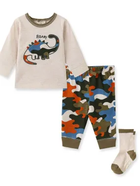 Dino Camo Jogger Set and Socks | Little Me