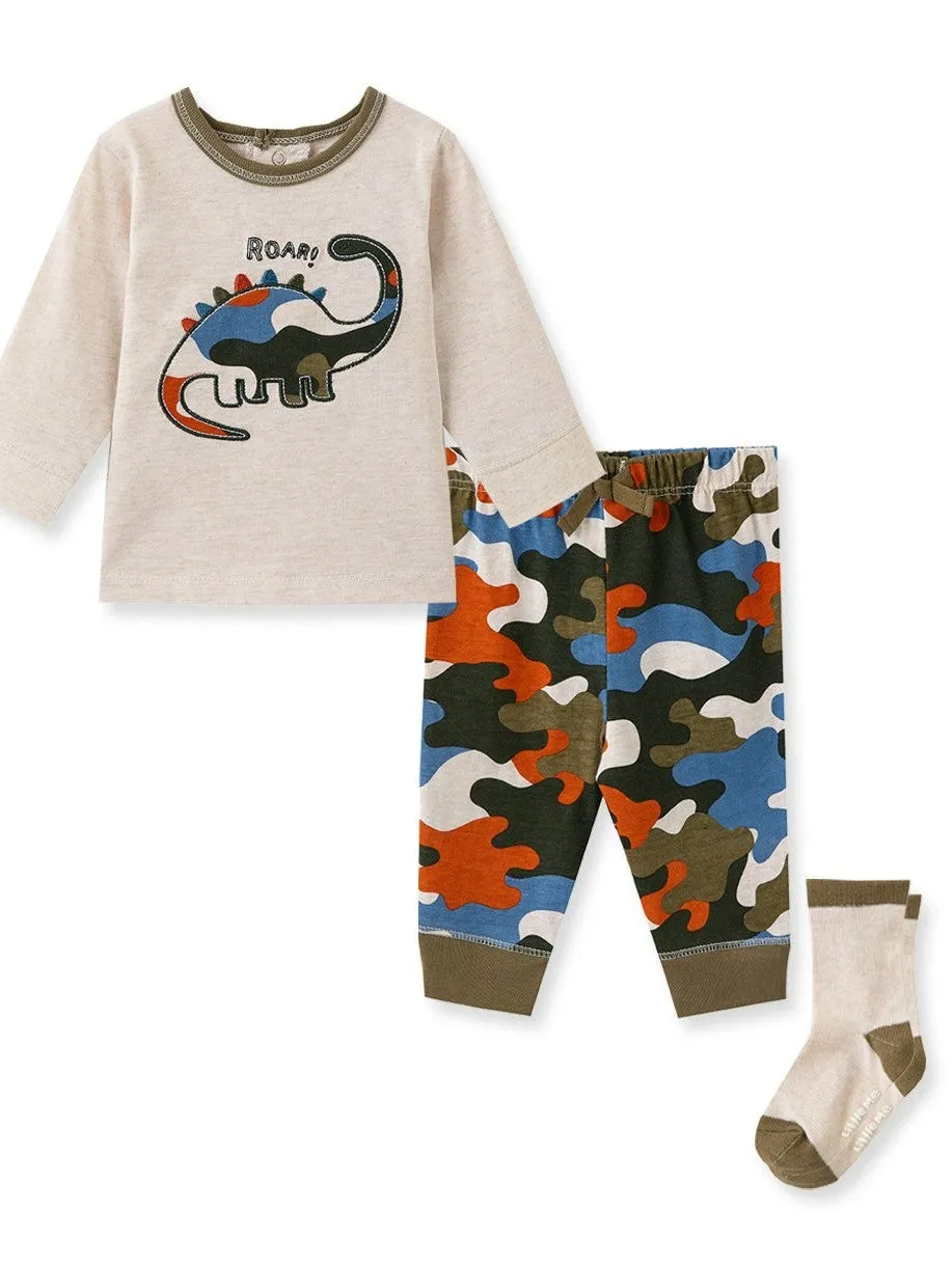 Dino Camo Jogger Set and Socks | Little Me