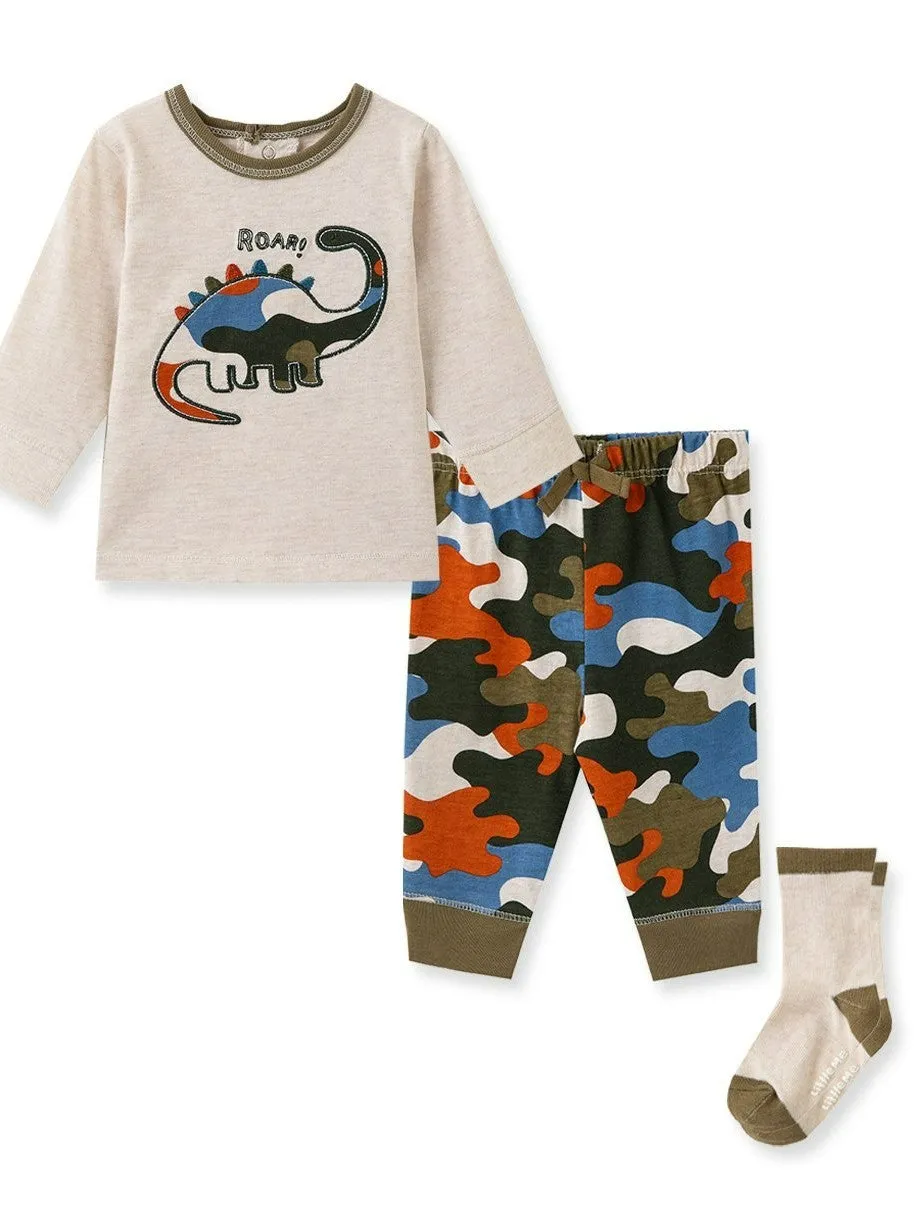 Dino Camo Jogger Set and Socks | Little Me