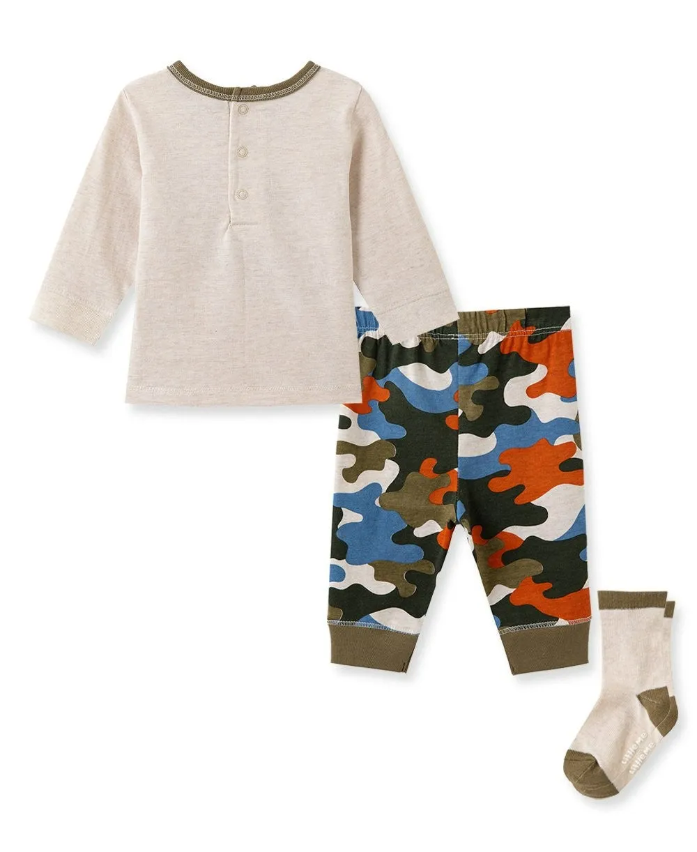 Dino Camo Jogger Set and Socks | Little Me
