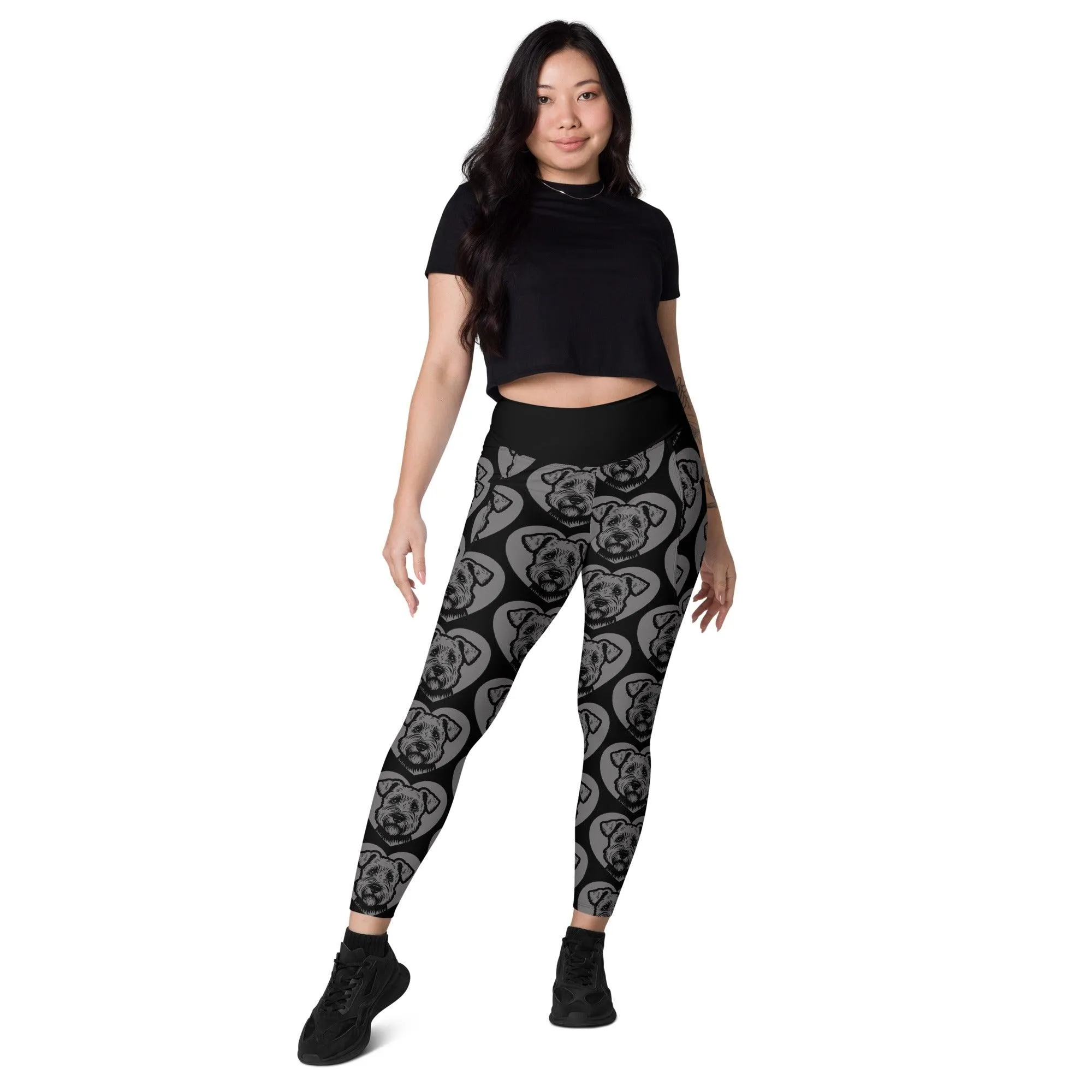 DOG BREED LEGGINGS with pockets - GLEN OF IMAAL TERRIER - HERTTAHOUND - grey