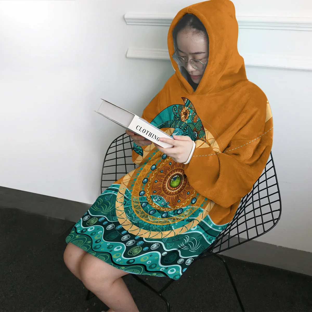 Dolphin Mandala Wearable Blanket Hoodie