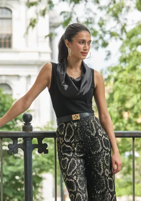 Draped Cowl Neck Top