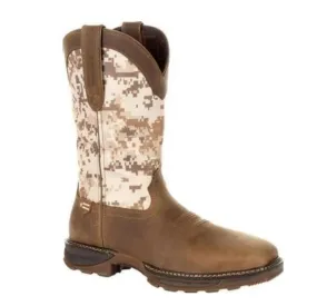 Durango Maverick Men's Brown Leather Steel Toe WP EH Pull-On Work Boot DDB0207