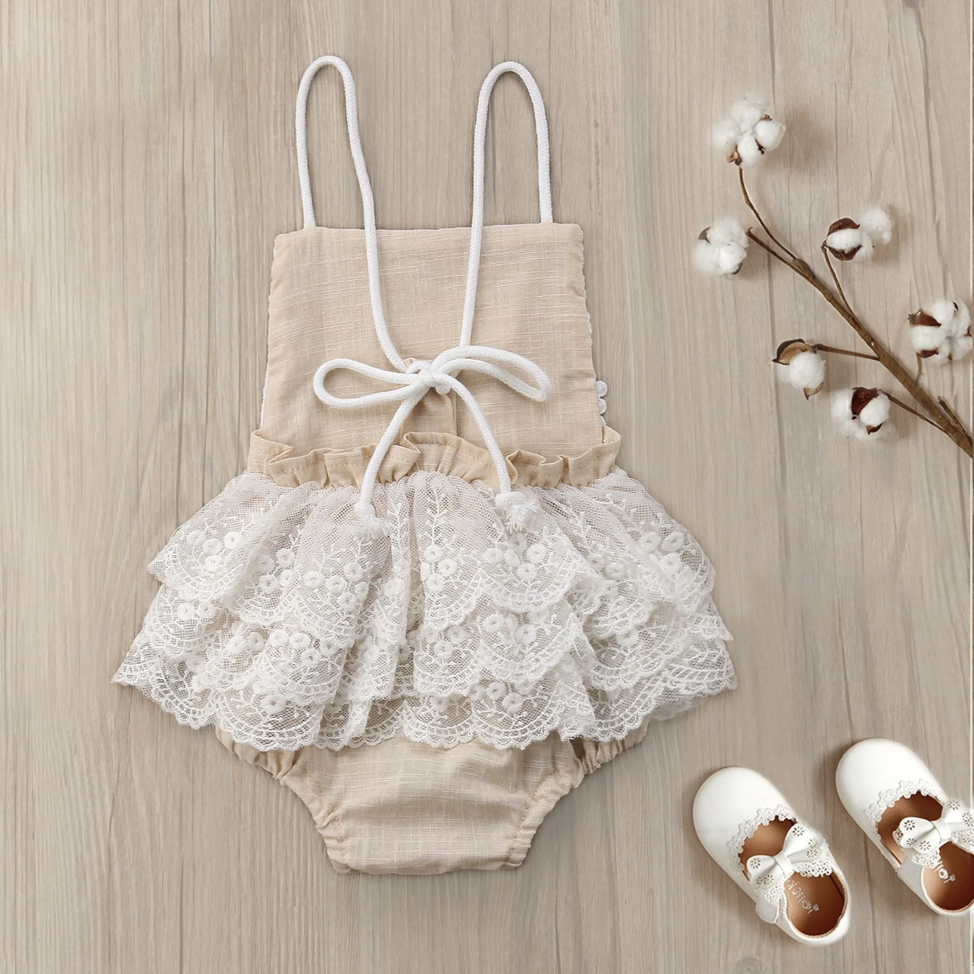 Easter Baby Girl Outfit, Boho Crochet Lace Romper for Cake Smash, Half Birthday Sitter Bodysuit