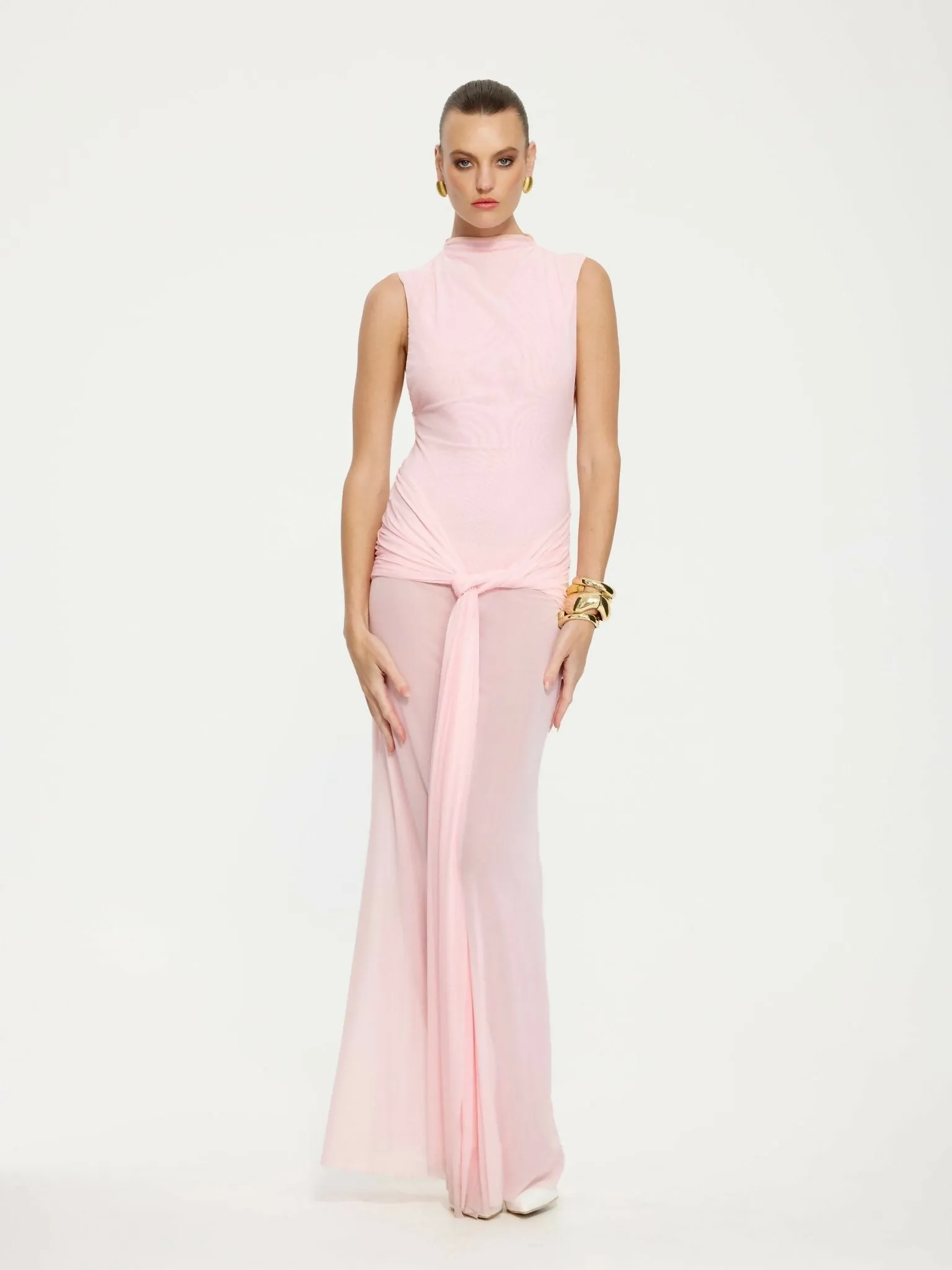 Effie Kats Roza Maxi Dress in Petal Pink Size 8