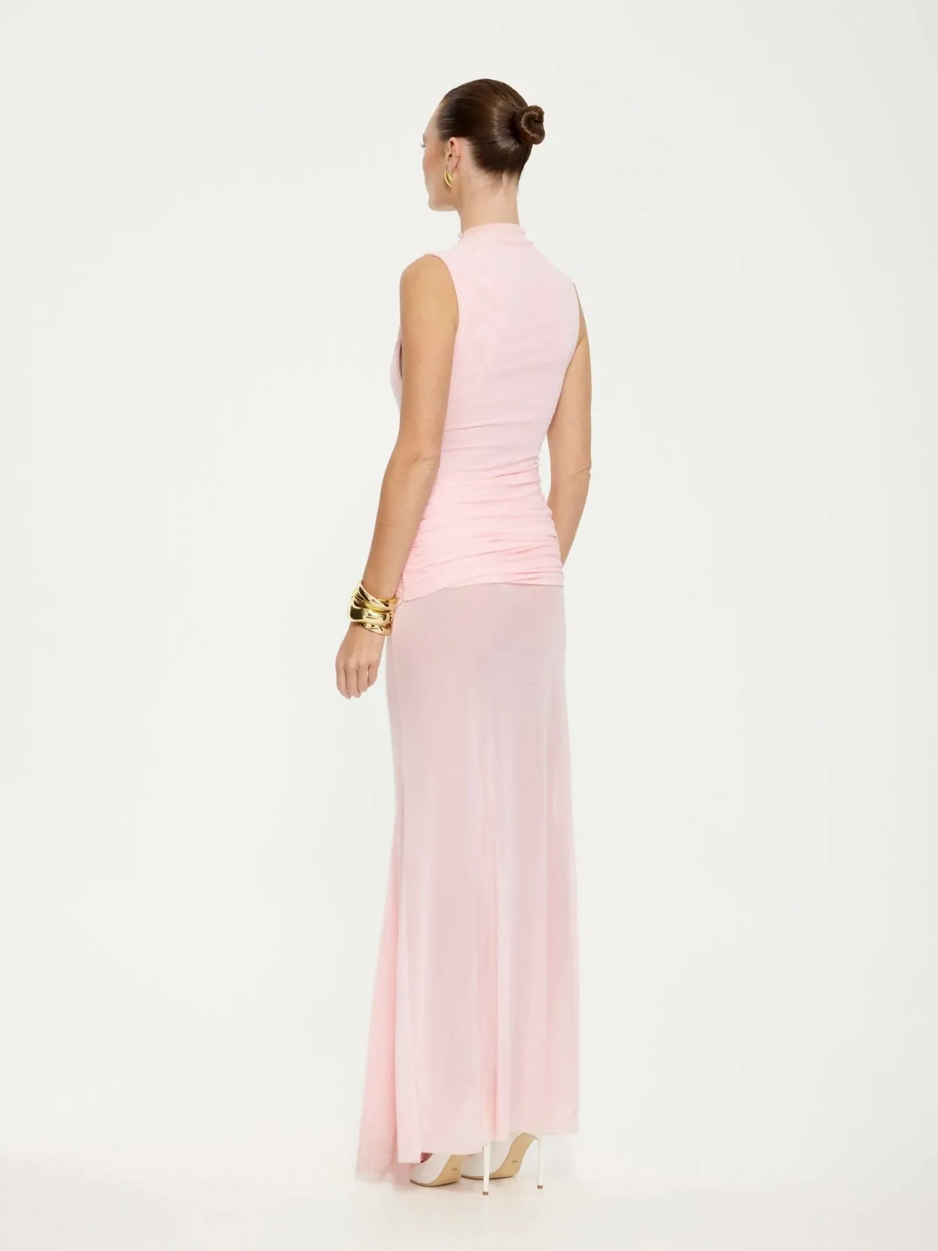 Effie Kats Roza Maxi Dress in Petal Pink Size 8