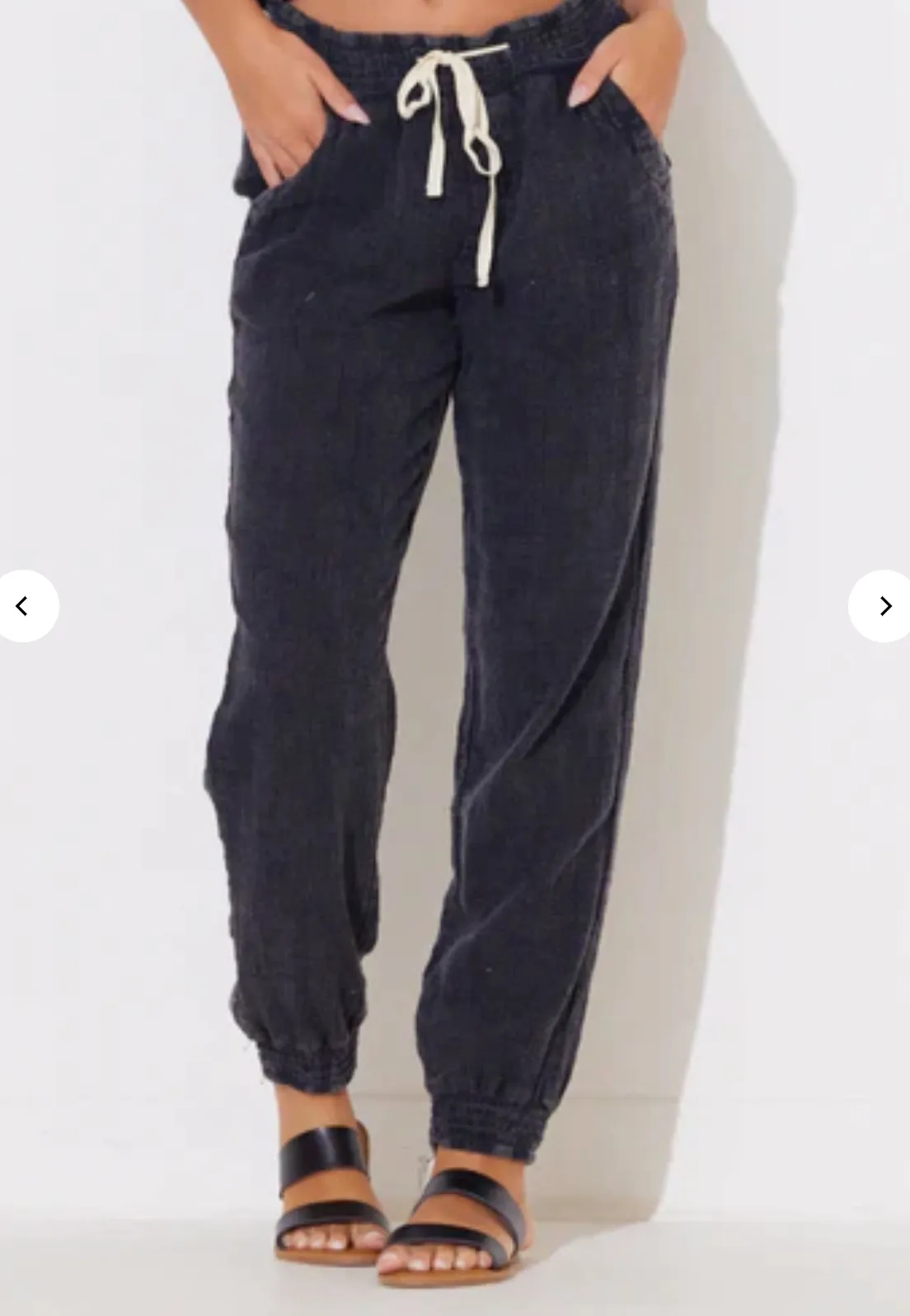 Endless Options Washed Texture Smocked Waist Jogger - Final Sale