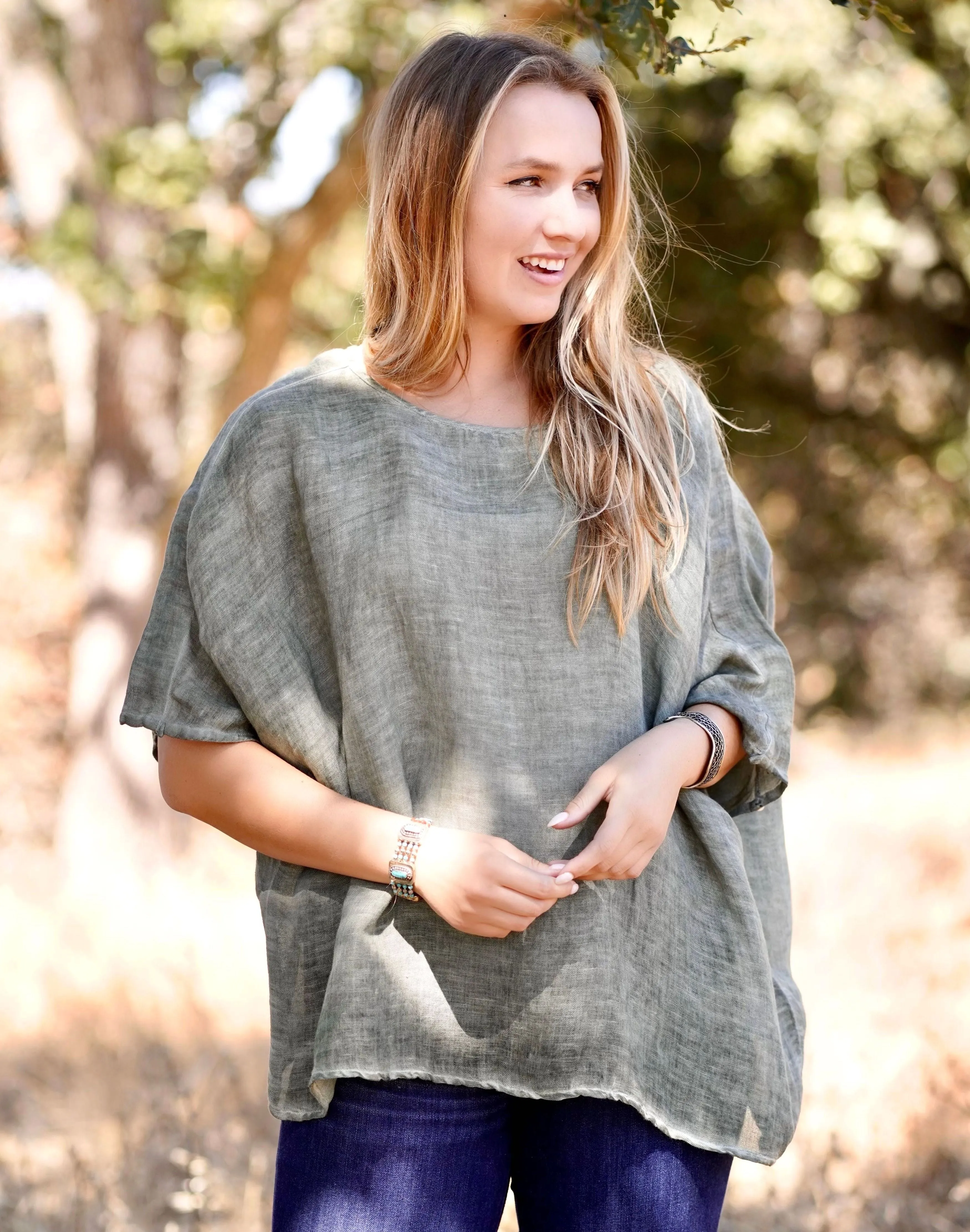 Everly Linen Blouse (Multiple Colors Inside)