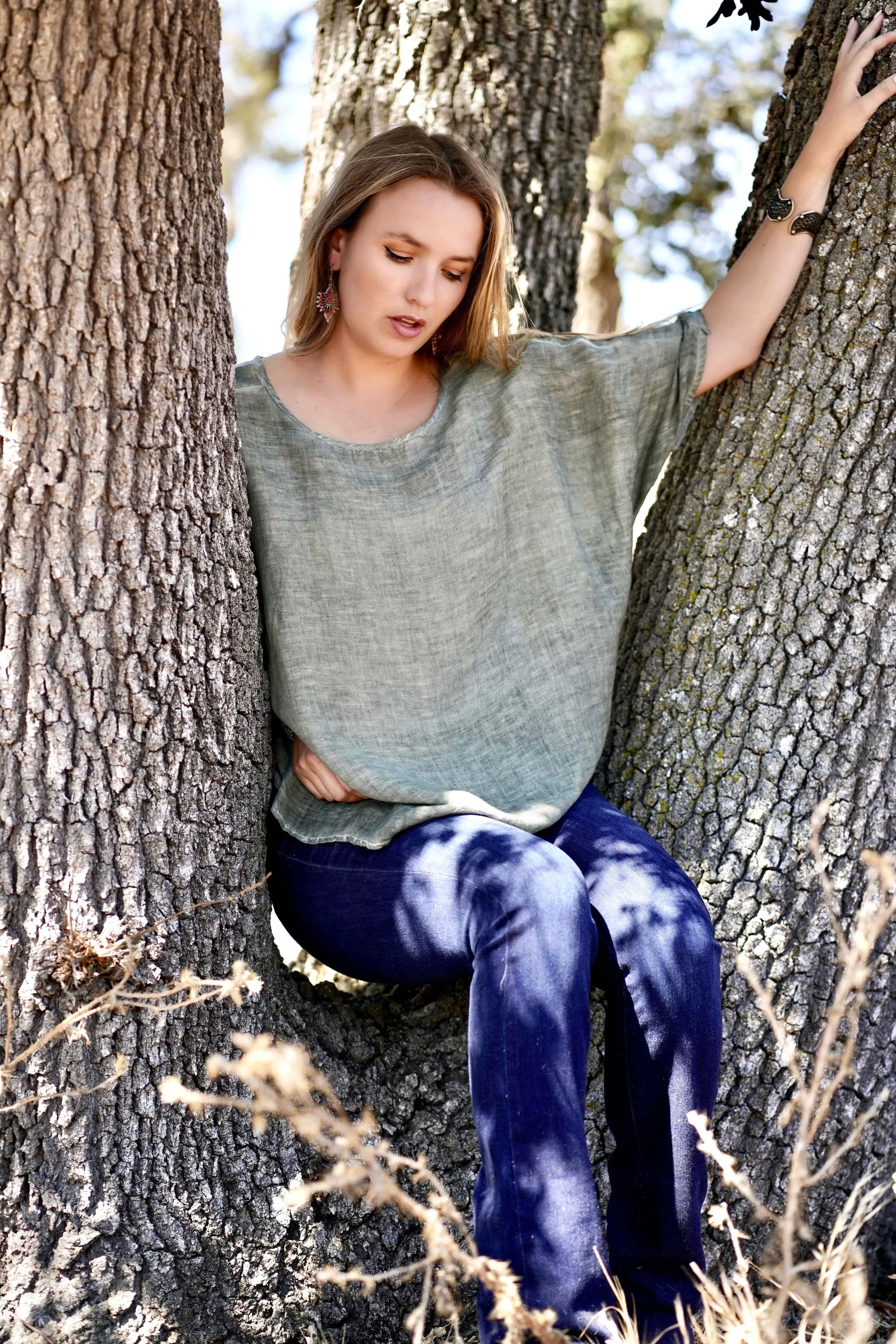 Everly Linen Blouse (Multiple Colors Inside)