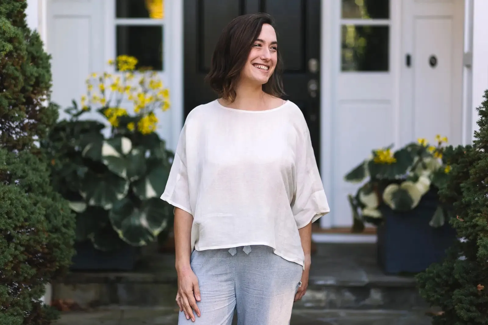 Everly Linen Blouse (Multiple Colors Inside)