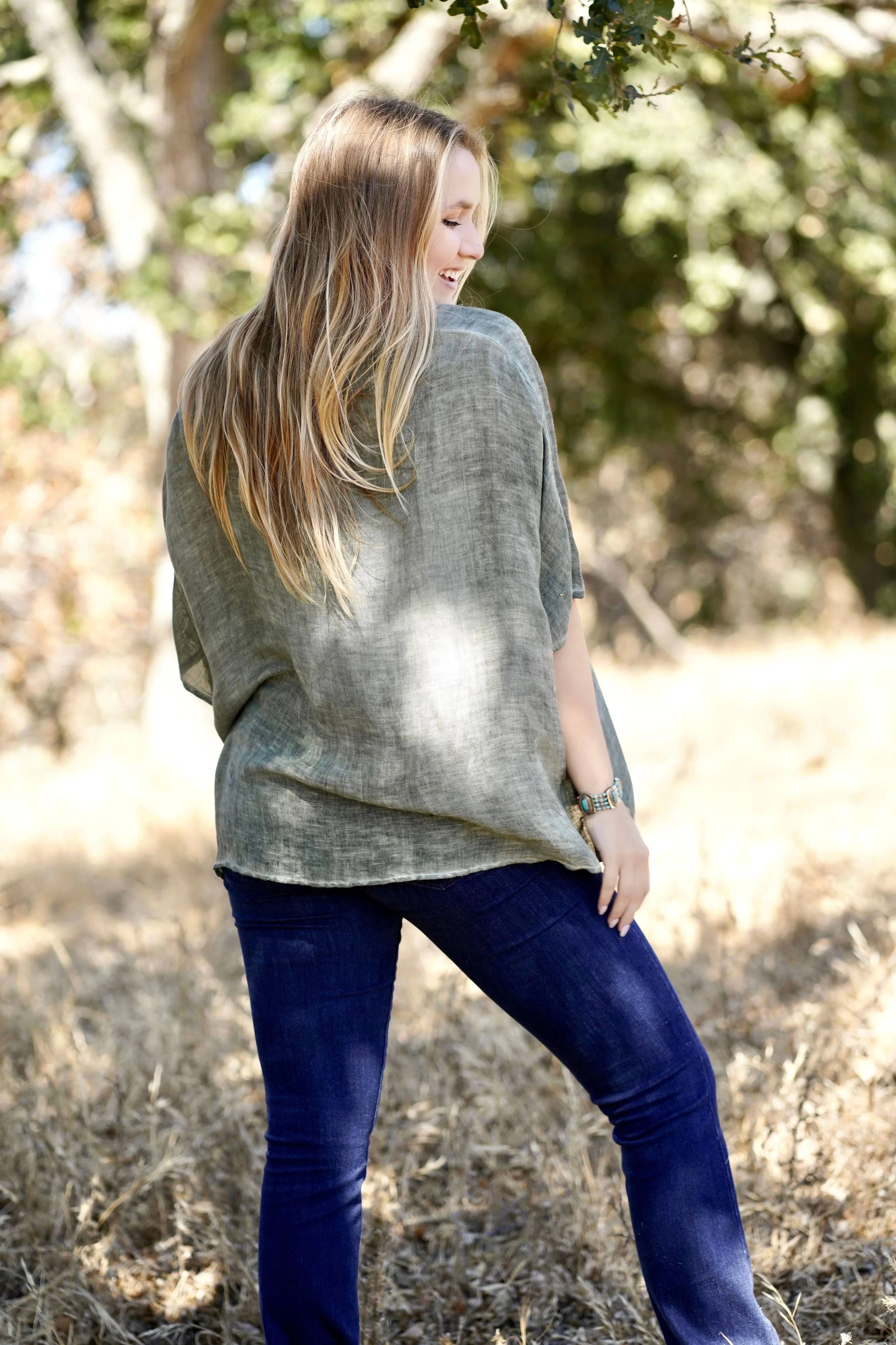 Everly Linen Blouse (Multiple Colors Inside)