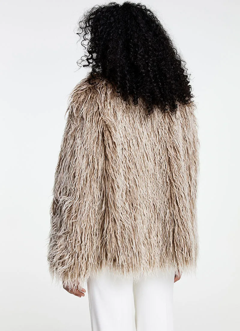 Faux Fur Swing Jacket