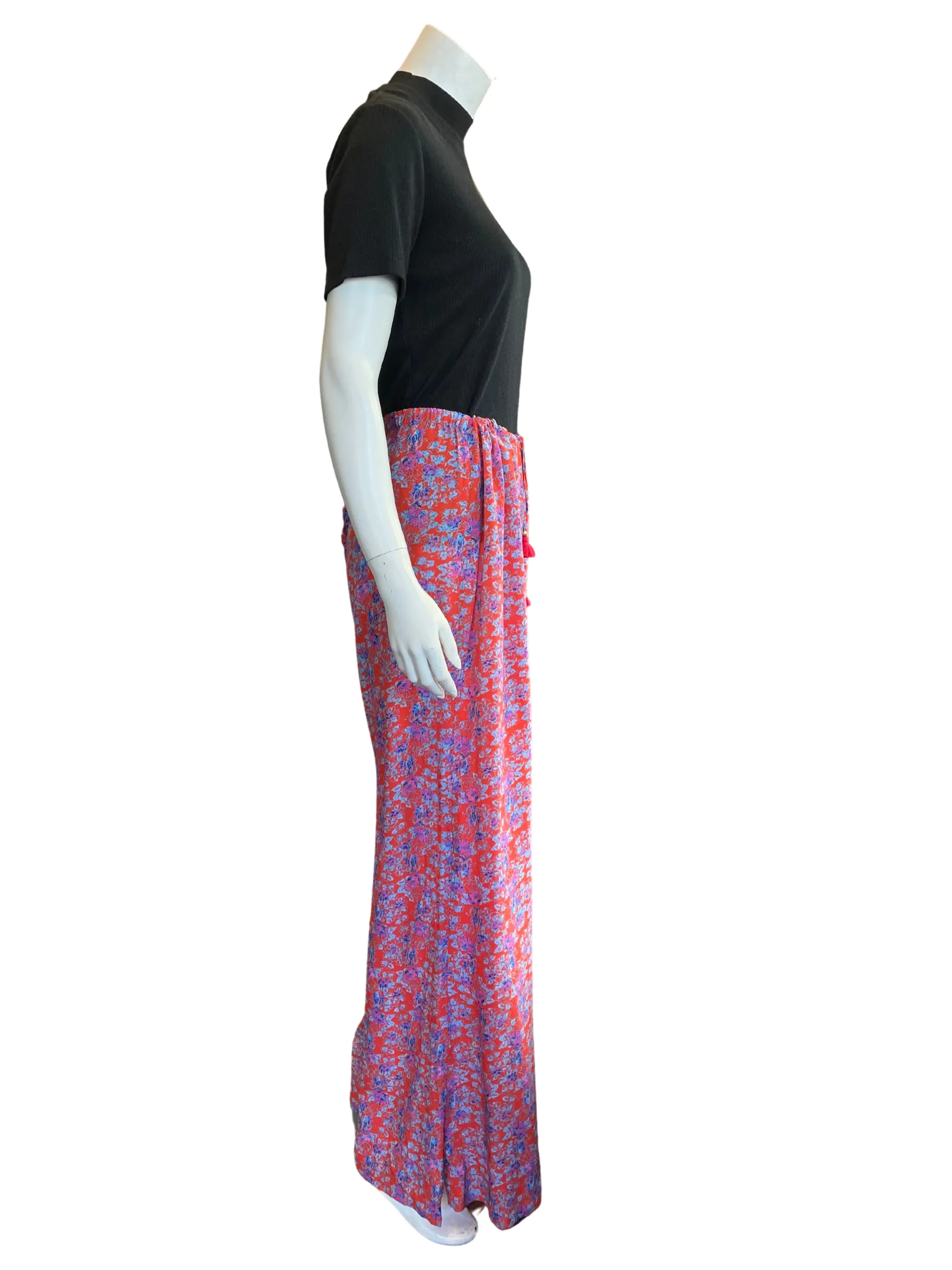 Figure Silk Drawstring Pants |XL|