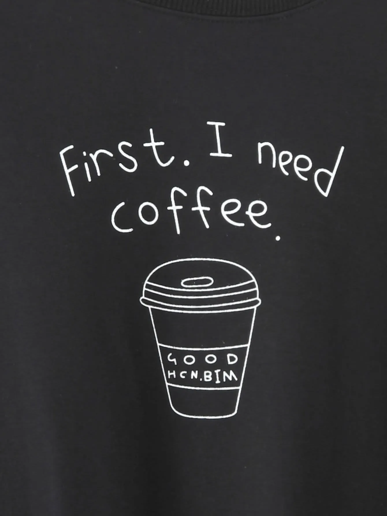 First I need coffee pullover sweater