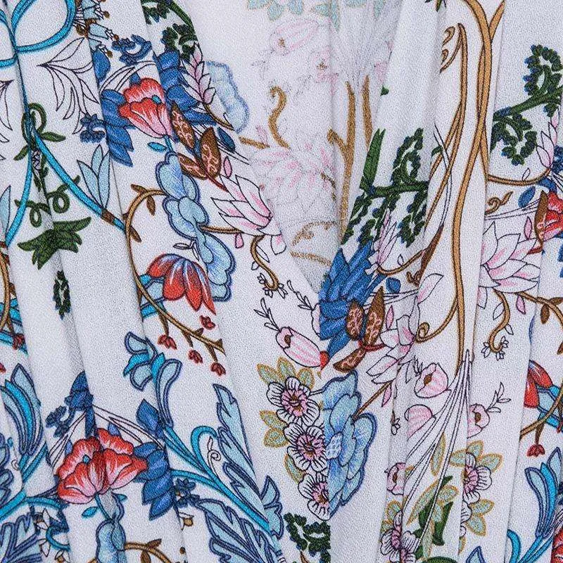 Floral Pleated Split Dress