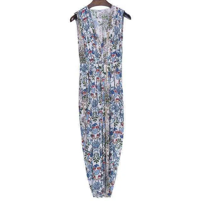 Floral Pleated Split Dress