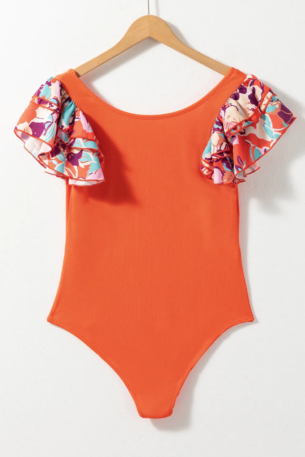 Flutter Sleeve Body Suit - Beige