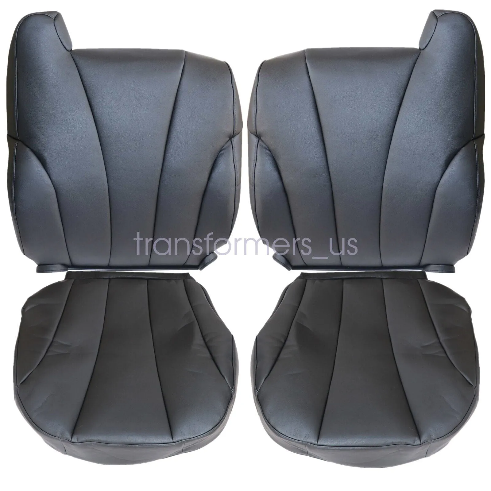 For 1999-2002 Chevy Silverado Driver & Passenger Bottom & Top Leather Seat Cover