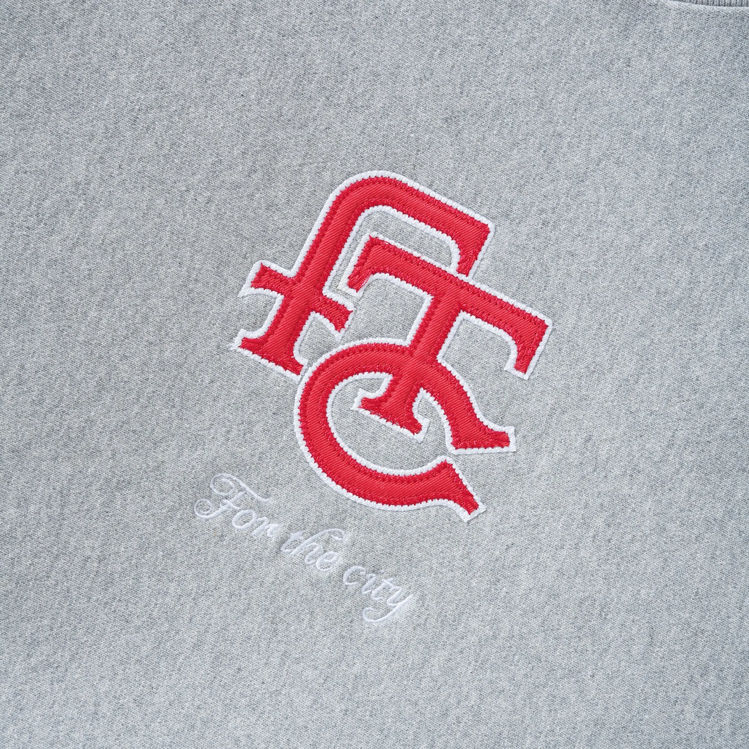 FTC & Pop Crewneck, Heather Grey