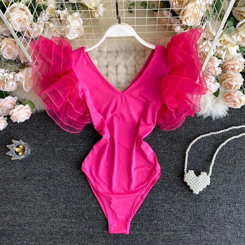 Garima In Our Organza Butterfly Sleeve Bodysuit