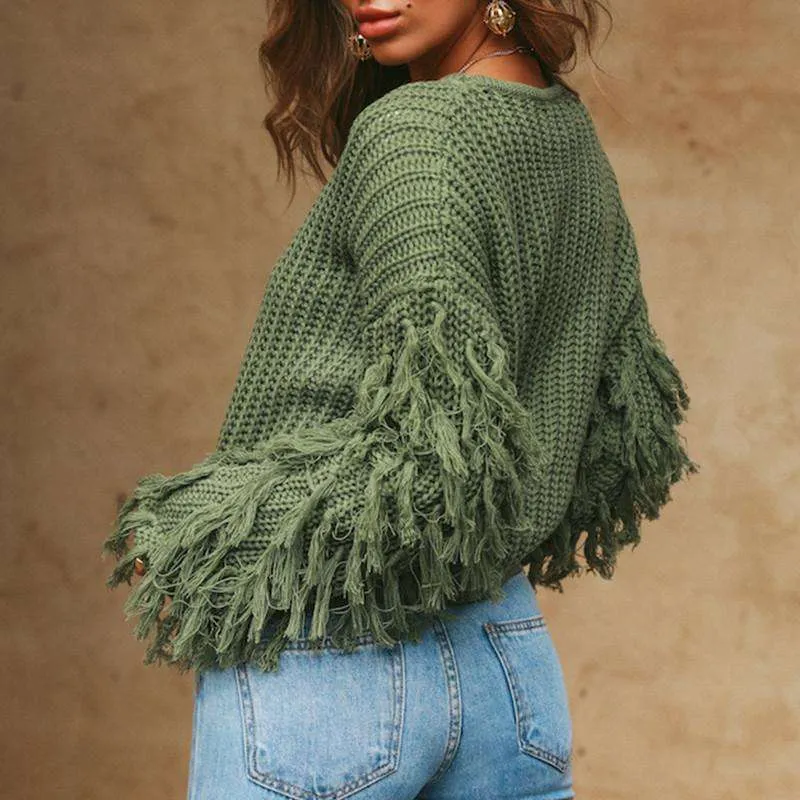 Harajuku Tasseled Pullover