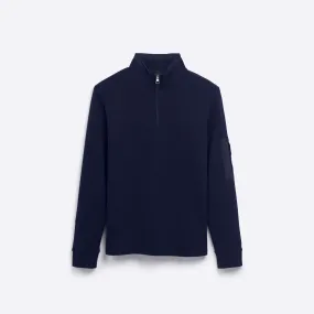 Heather Quarter Zip Mock Neck Pullover