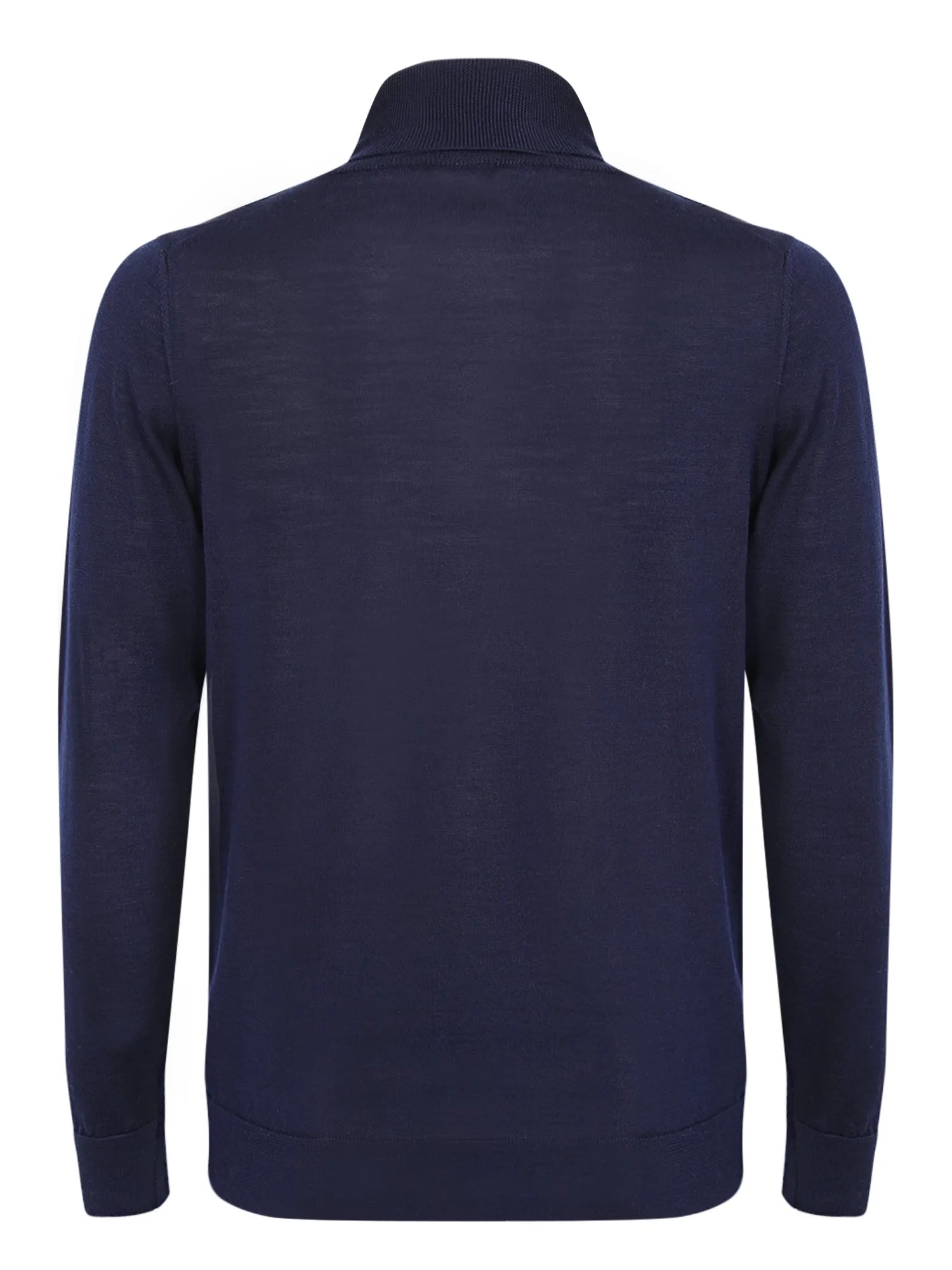 High neck blue pullover by Daniele Fiesoli