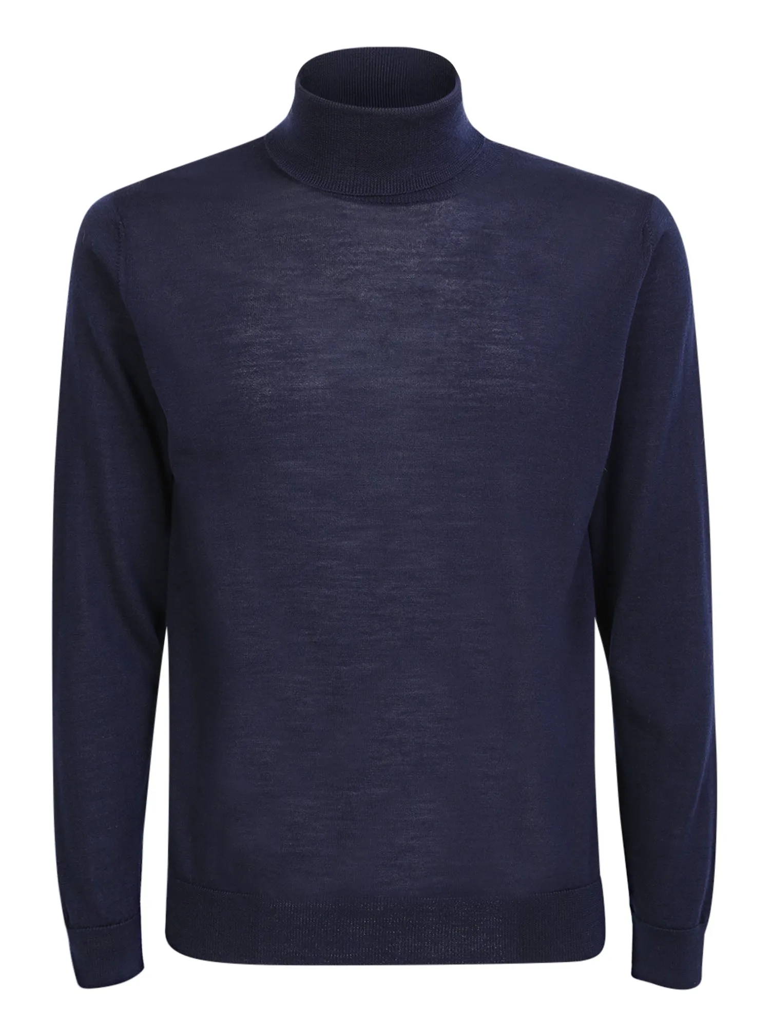 High neck blue pullover by Daniele Fiesoli