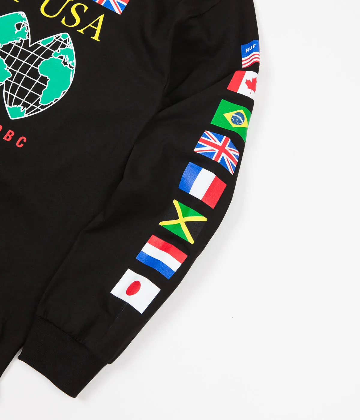 HUF Global Domination Long Sleeve T-Shirt - Black